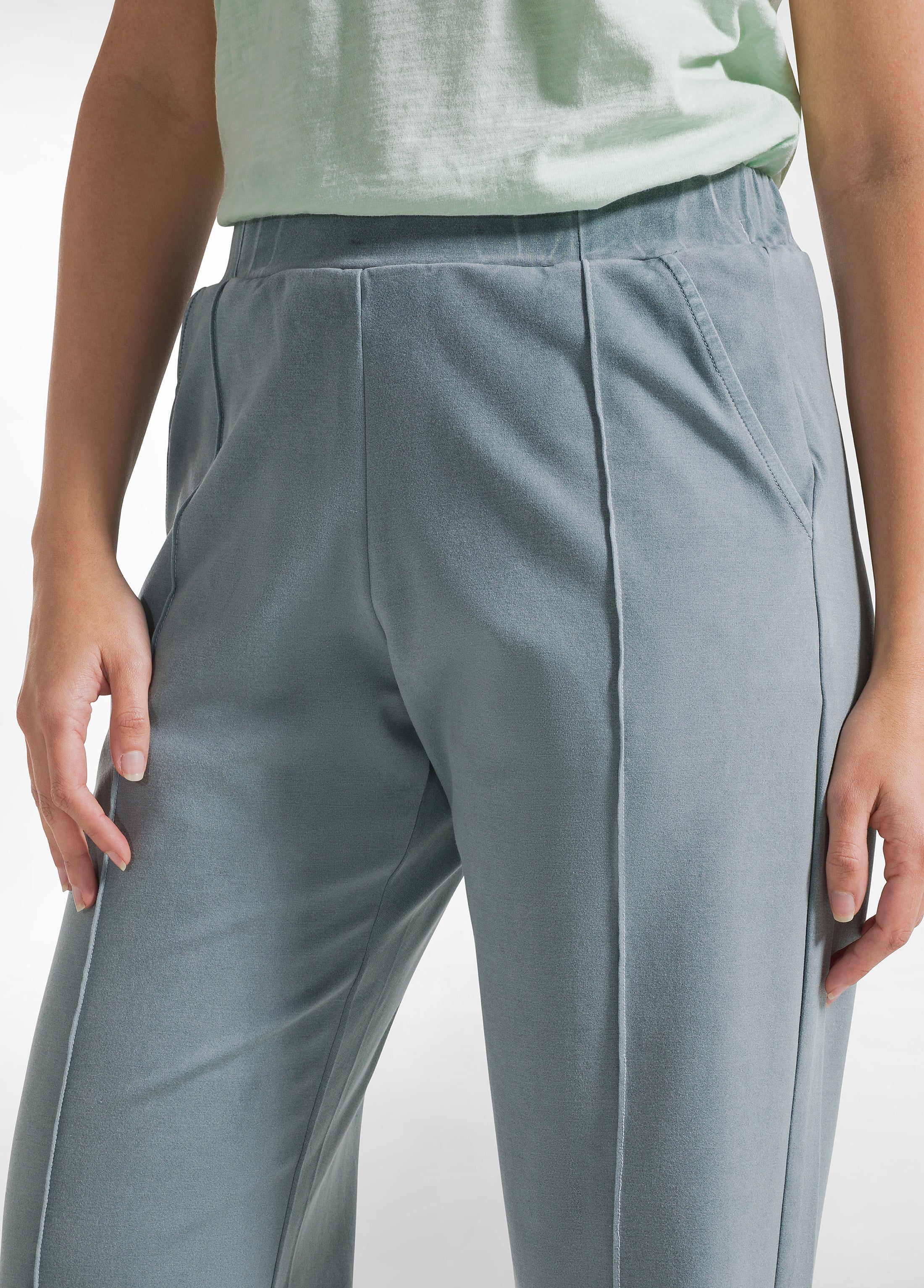 deha-pantaloni-dritti-effetto-sfumato-verde image 4