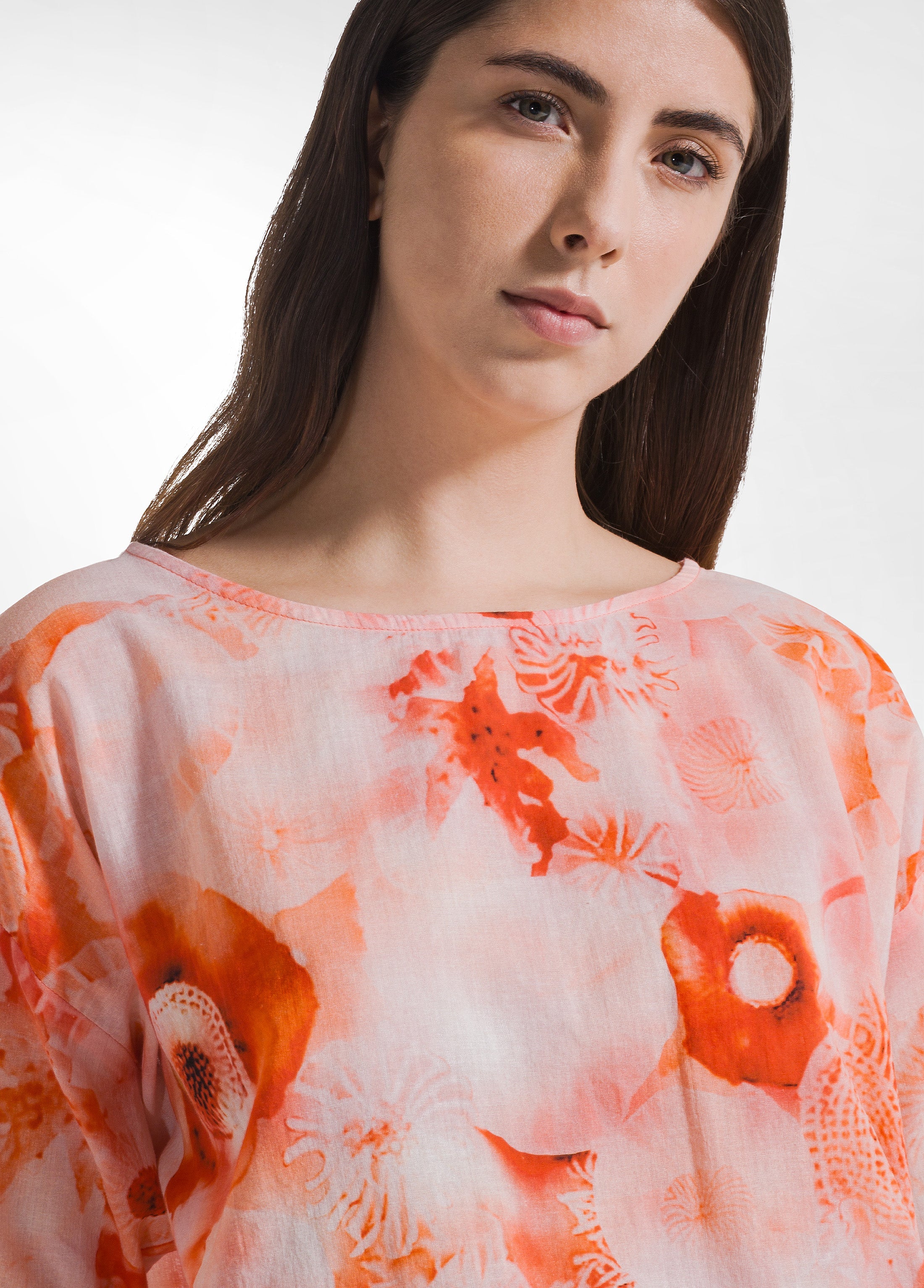 deha-top-all-over-mussola-cotone-rosso-top-donna image 3