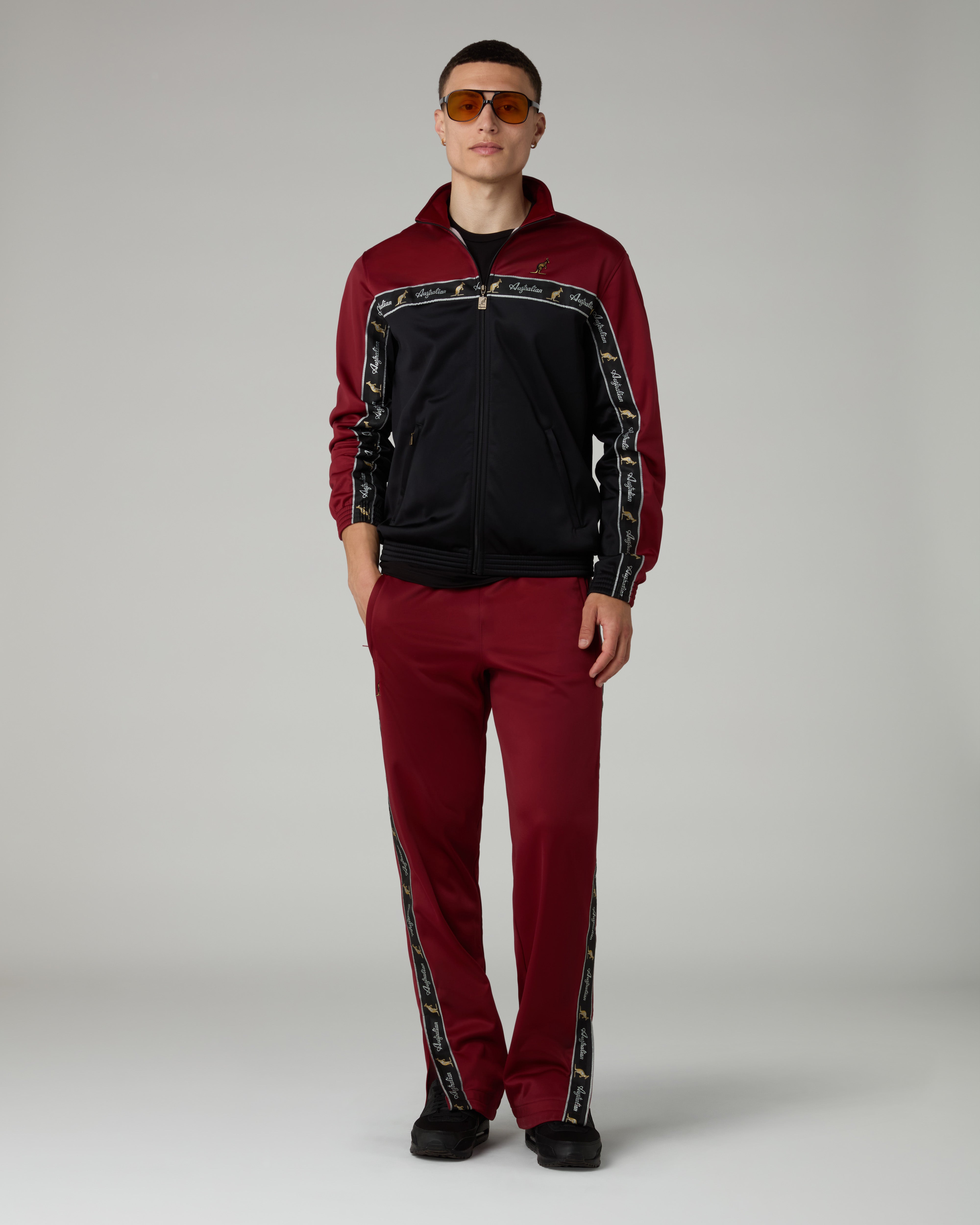 australian-acetate-track-pants-pantalone-acetato-bordeaux image 2