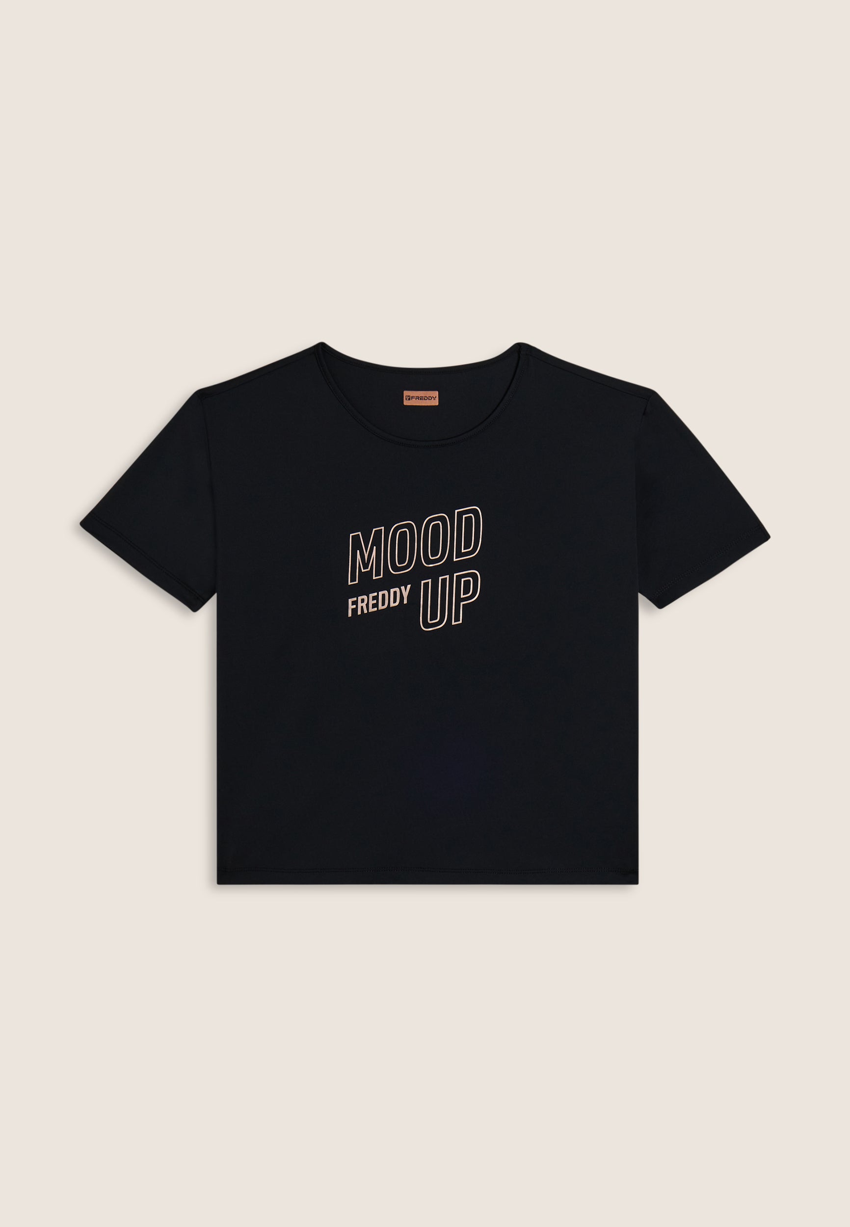 freddy-t-shirt-donna-cropped-comfort-con-stampa-mood-up-in-jersey-nylon image 5