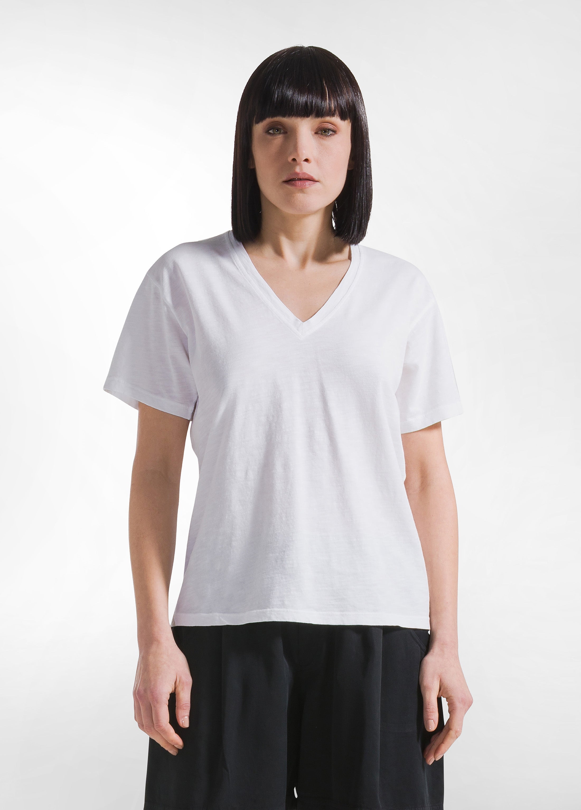 deha-d42515-t-shirt-flamm-scollo-ampio-bianco image 1