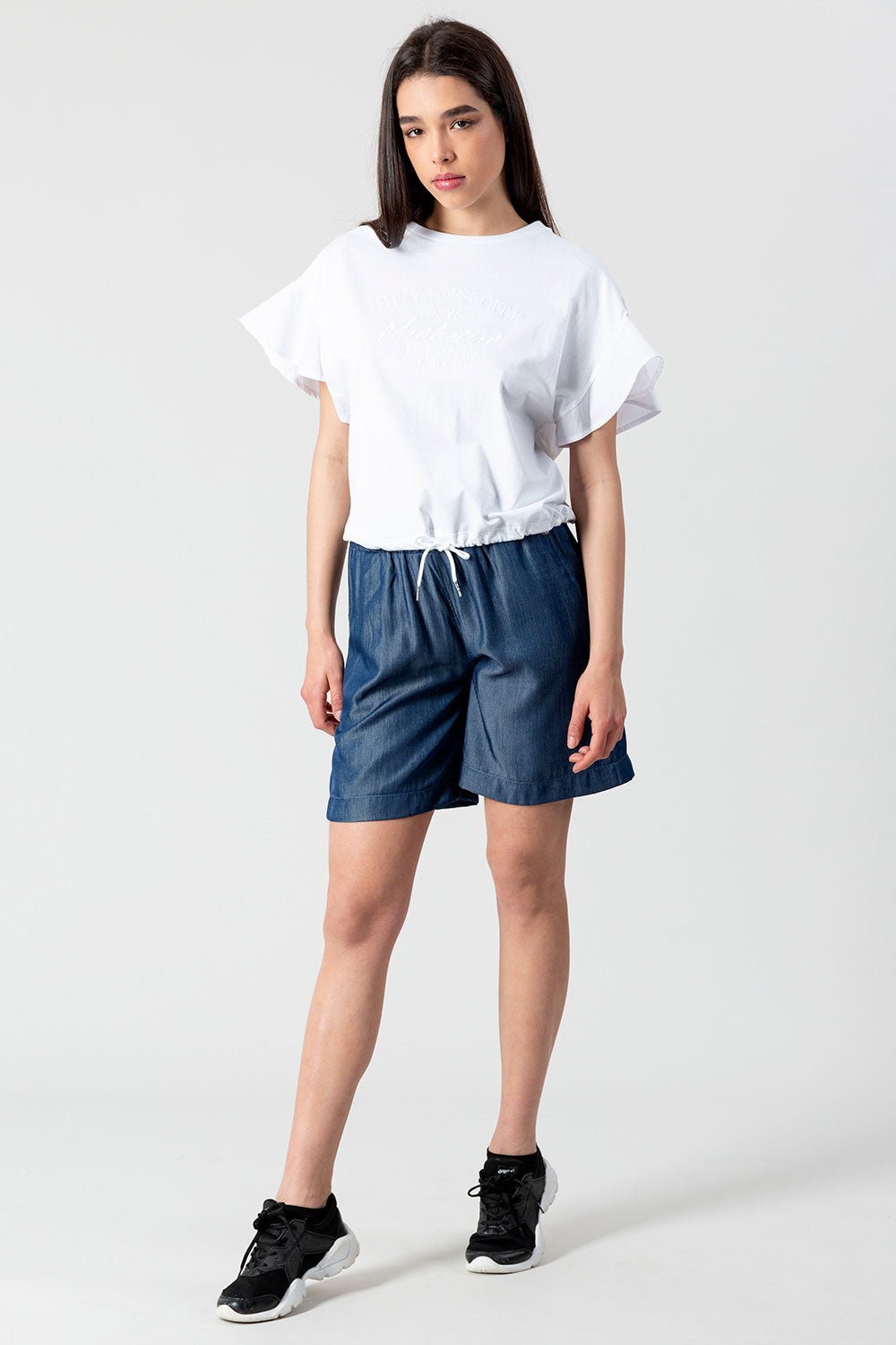 dimensione-danza-t-shirt-con-maniche-in-popeline-e-coulisse-in-vita image 1