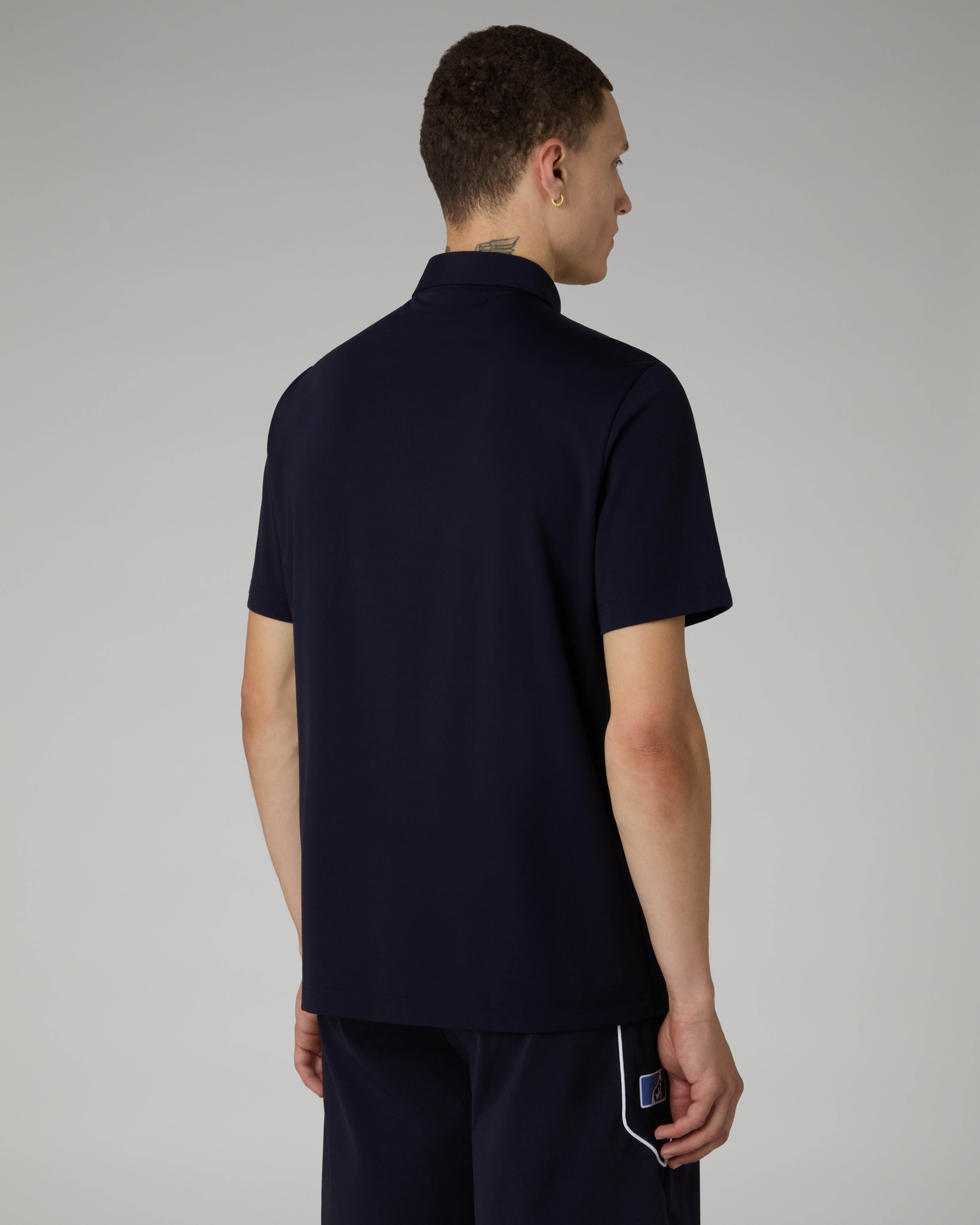 australian-flow-polo-shirt-league-polo-interlock-eclipse-blue-regular-fit image 3