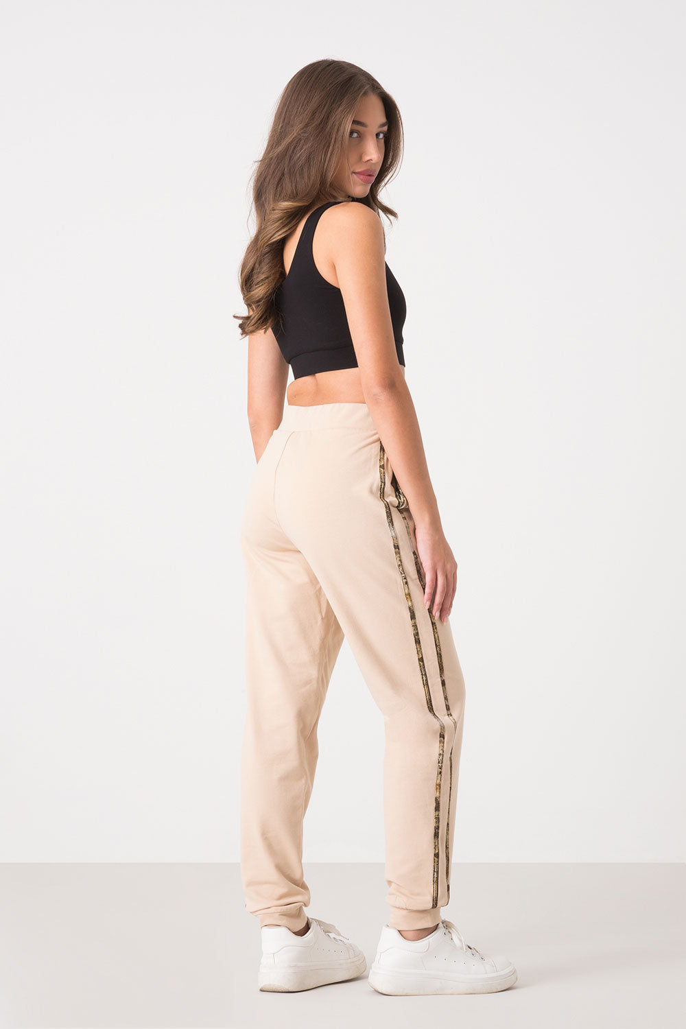 dimensione-danza-pantalone-felpa-stretch-cotone-modal-con-bande-animalier image 7