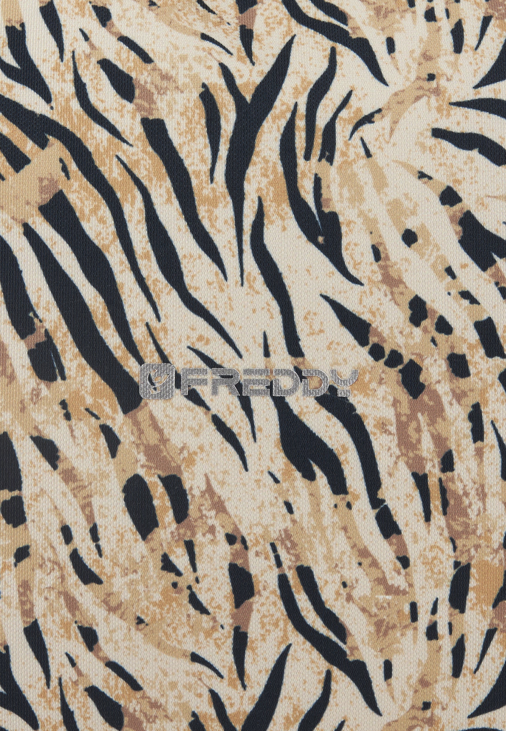 freddy-borsa-shopper-canvas-animalier-con-zip-38x14x35-cm image 2