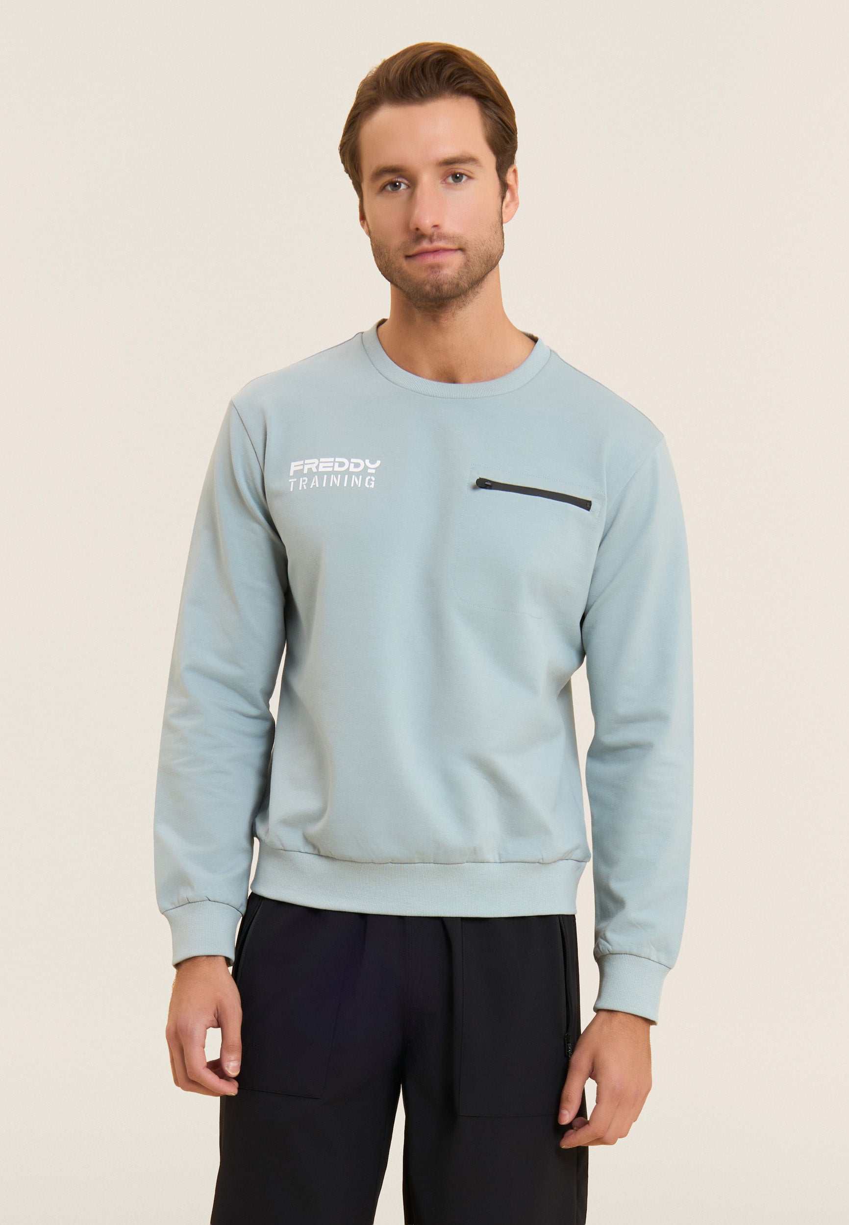freddy-felpa-girocollo-uomo-in-baby-french-terry-con-taschino-zip image 8