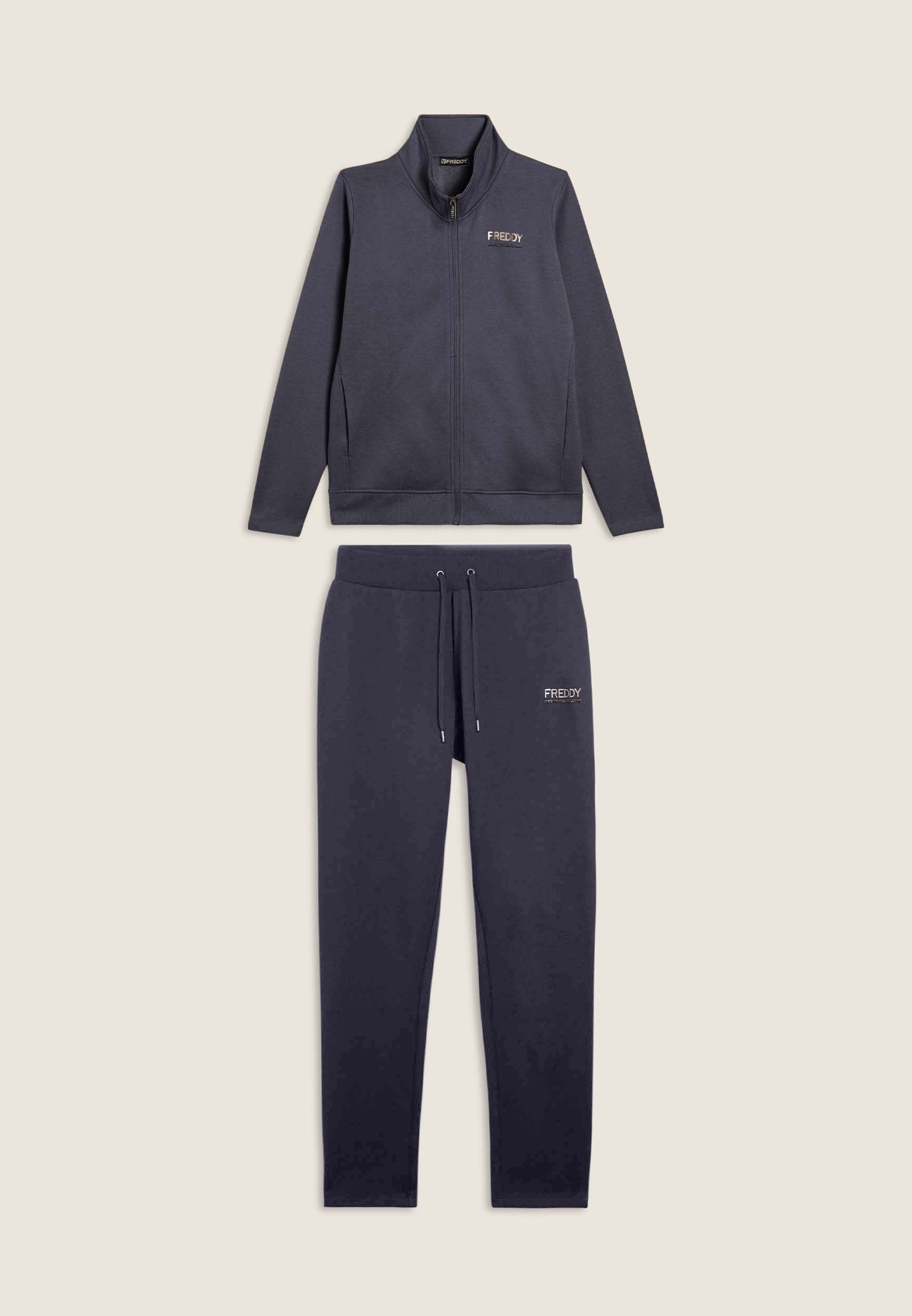 freddy-tuta-regular-fit-collo-alto-con-strass-felpa-full-zip-pantaloni image 1