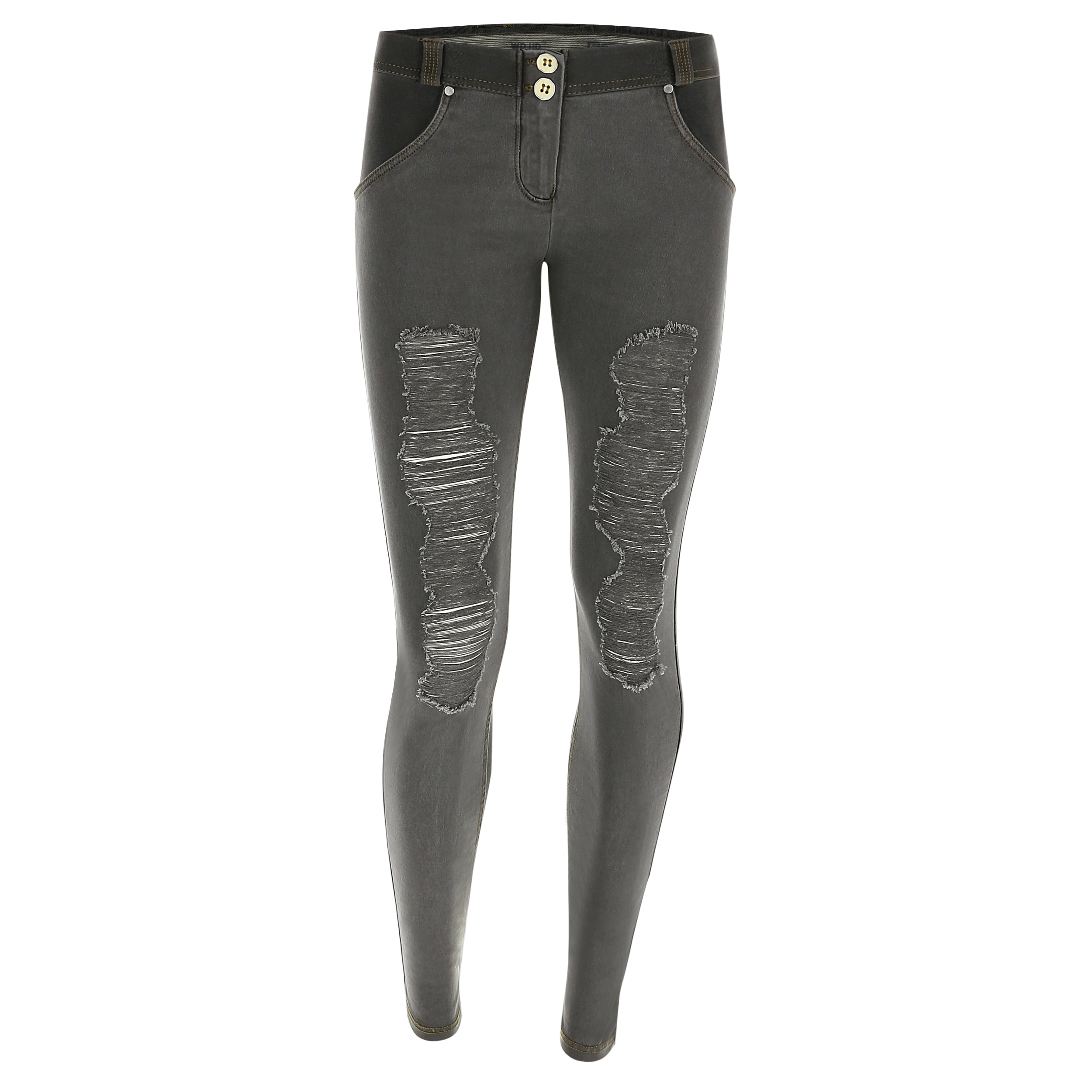 freddy-pantalone-wr-up-donna-skinny-vita-regular-in-denim-strappato image 5