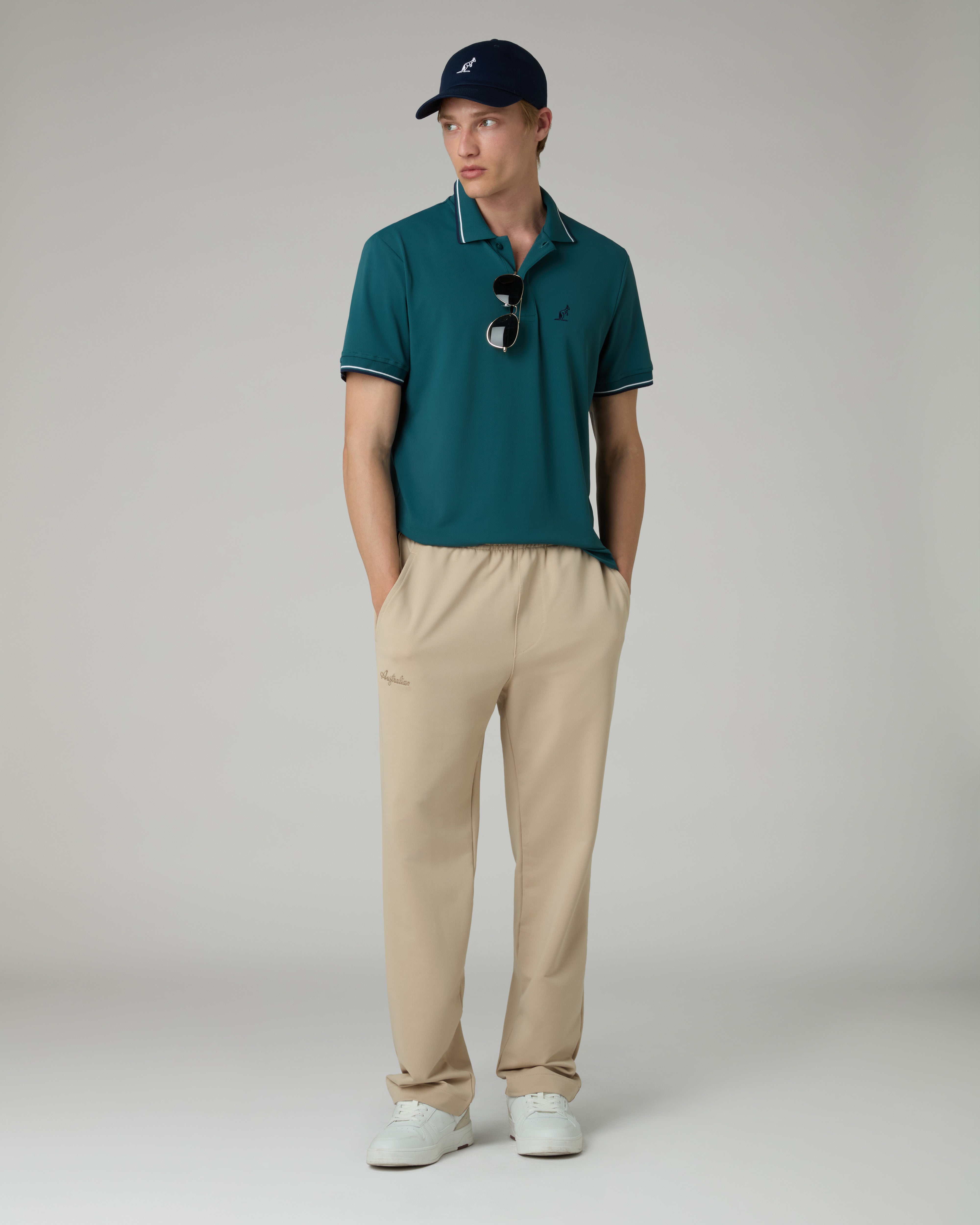 australian-2-stripes-polo-tecnica-in-poliammide-bi-elastica image 2