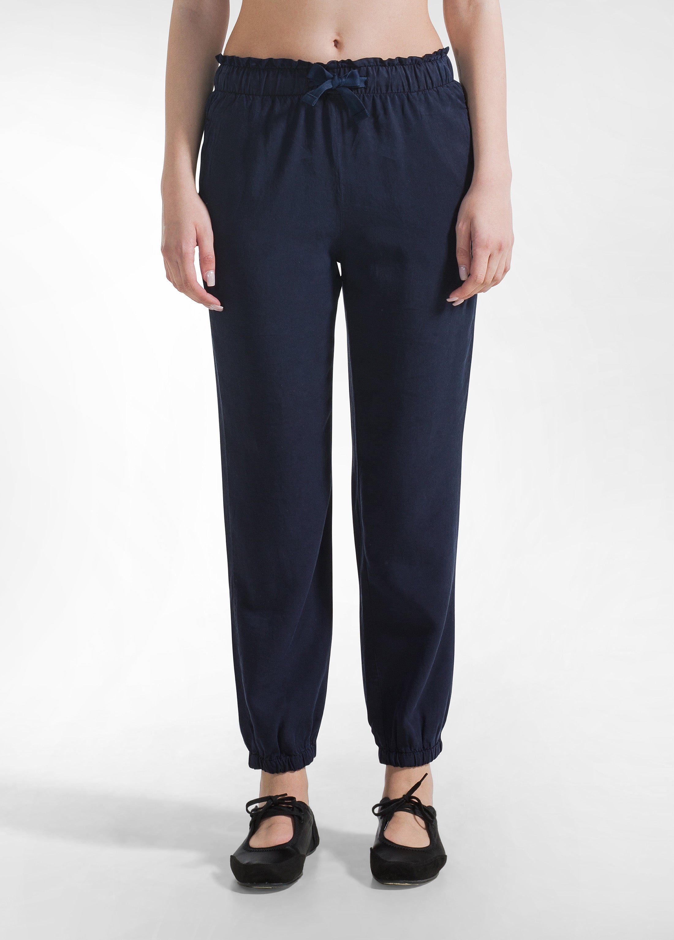 deha-pantalone-jogger-in-twill-tencel-lyocell-blu image 2