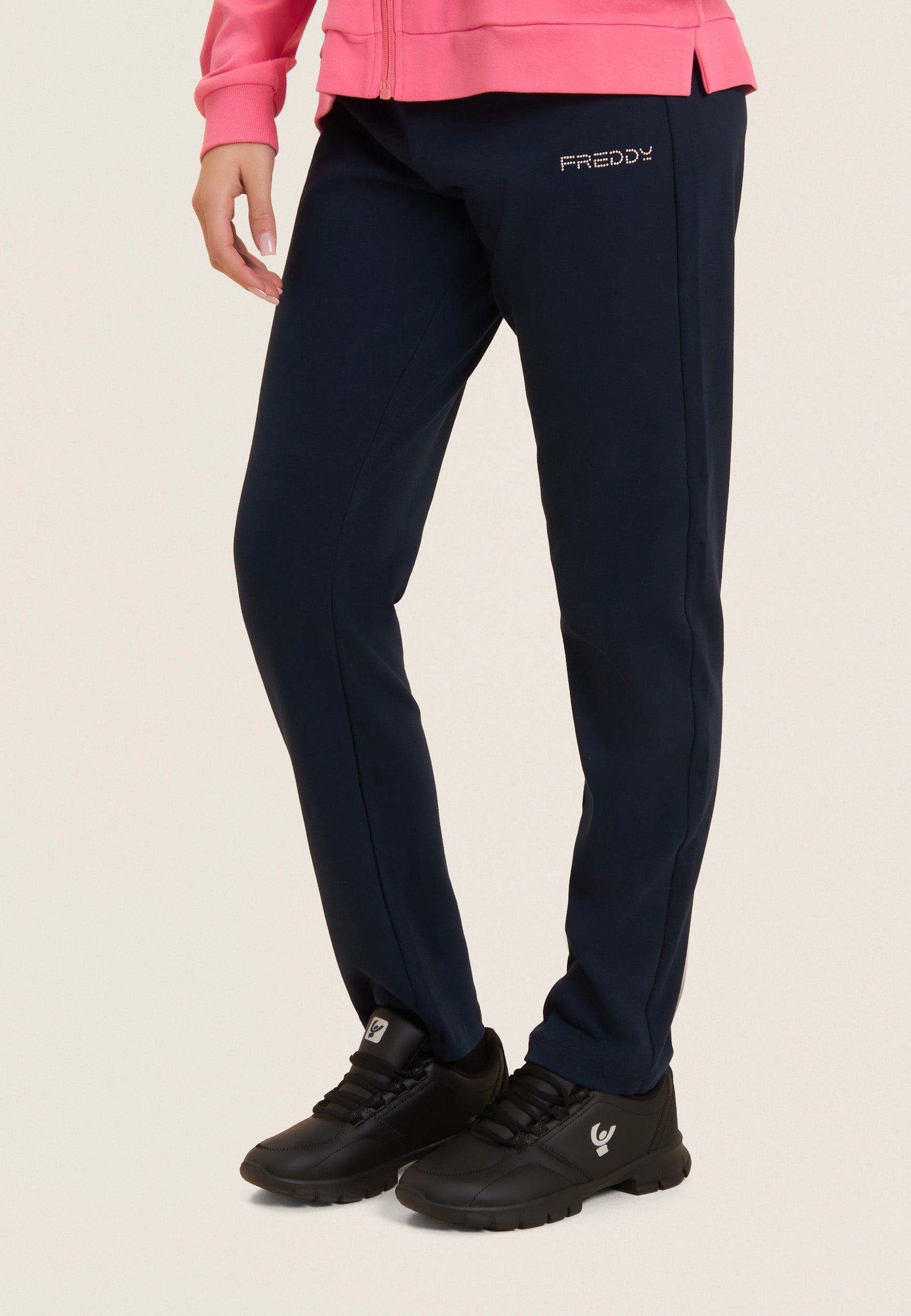 freddy-tuta-donna-zip-collo-alto-100-cotone-logo-perline image 4