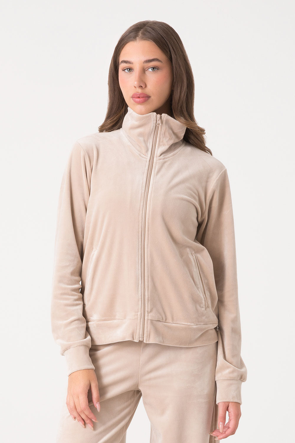 dimensione-danza-felpa-full-zip-donna-in-soft-ciniglia-collo-alto image 1