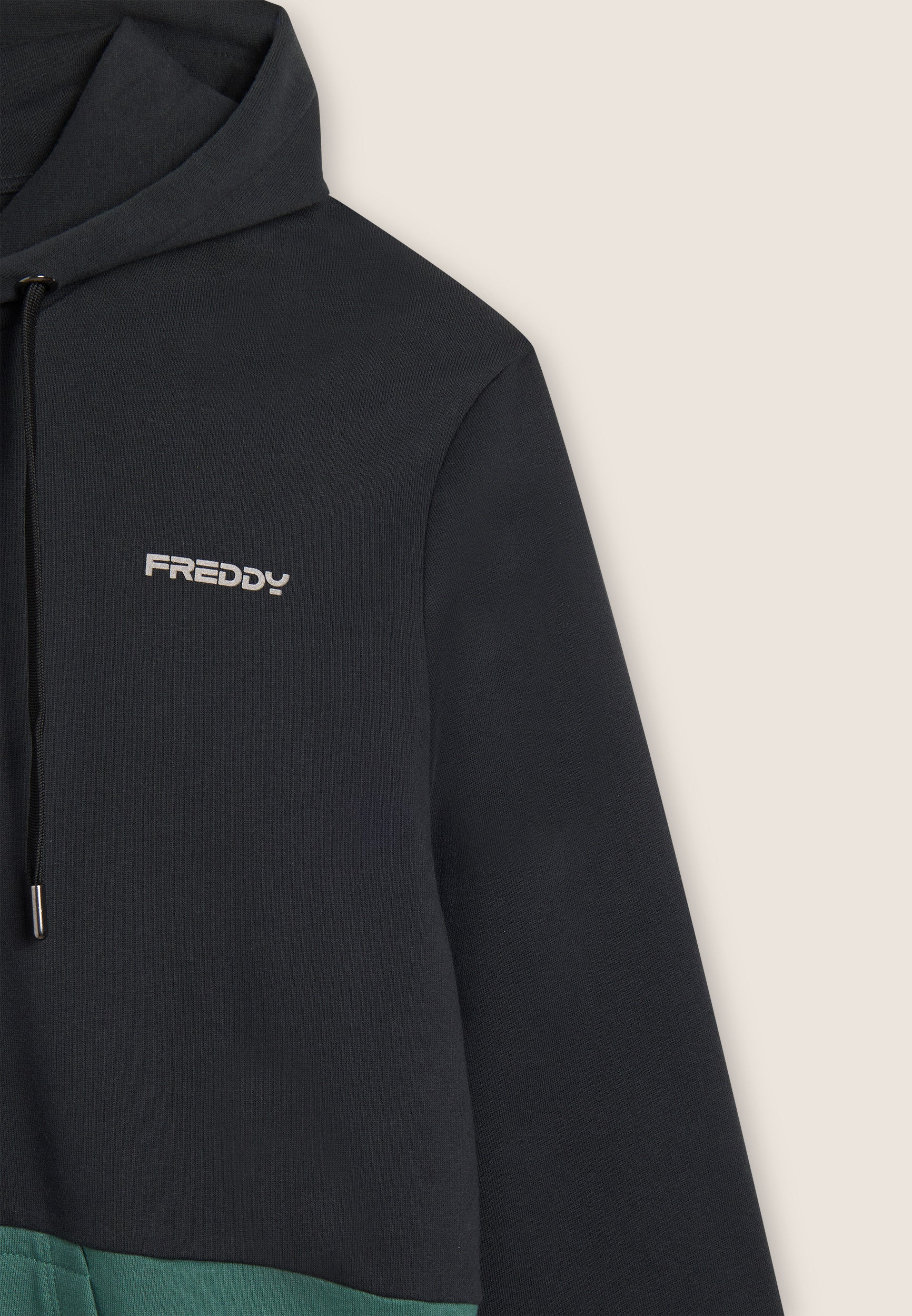 freddy-felpa-uomo-colour-block-cappuccio-jersey-cotone image 7
