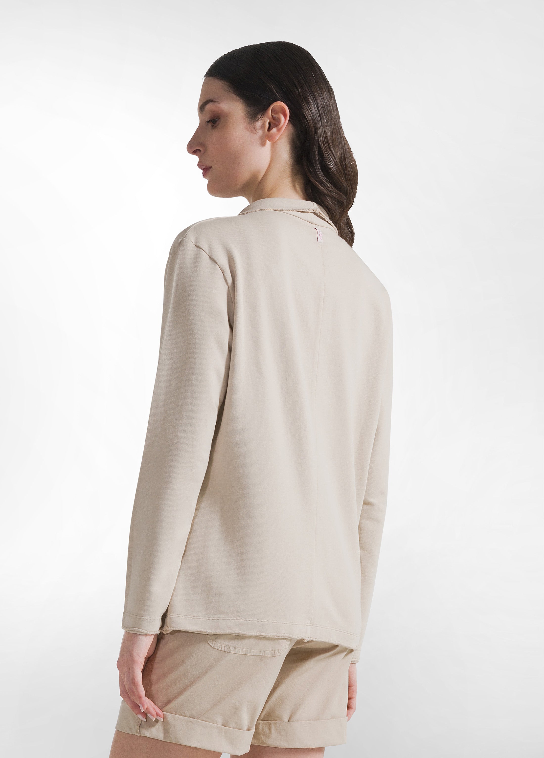 deha-a00553-blazer-in-felpa-leggera-beige image 2