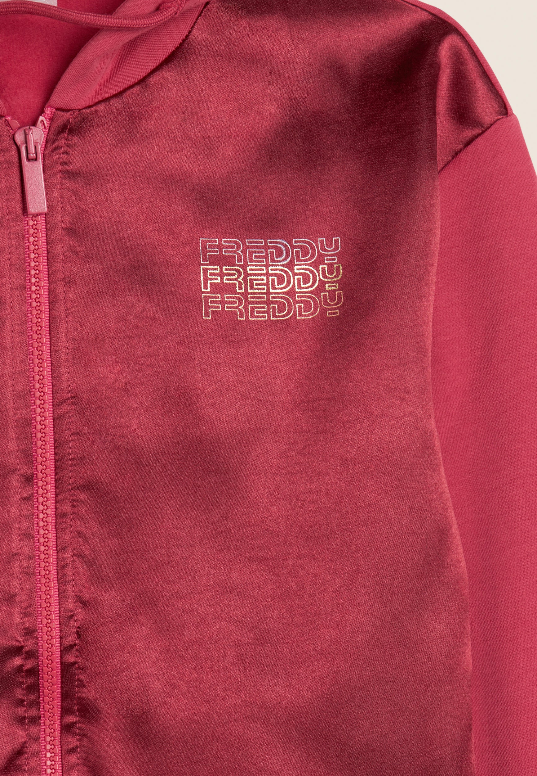 freddy-felpa-bambina-full-zip-con-fronte-in-raso-e-dettagli-lurex image 3