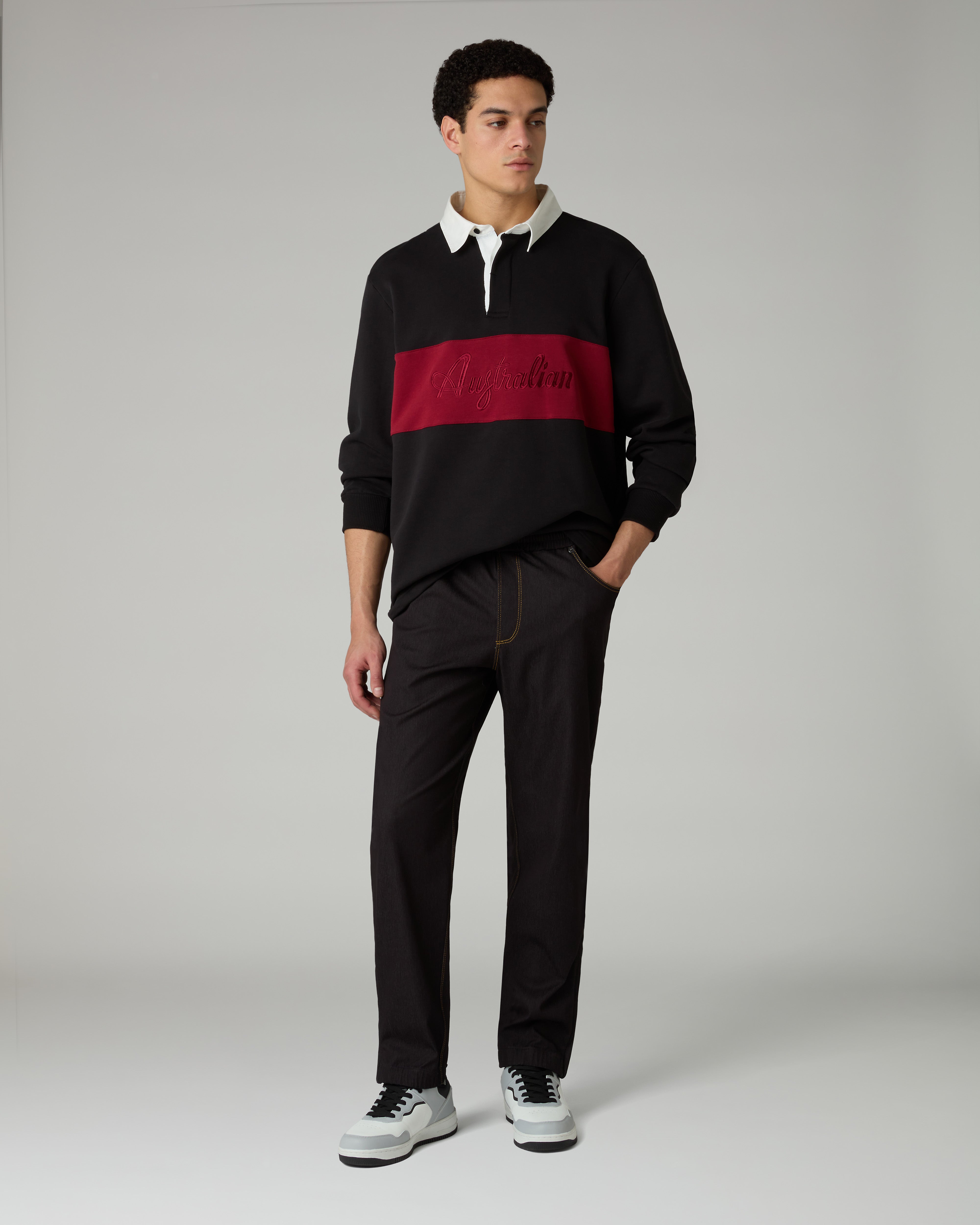 australian-denim-track-pant-pantalone-tuta-denim-archive-nero image 2