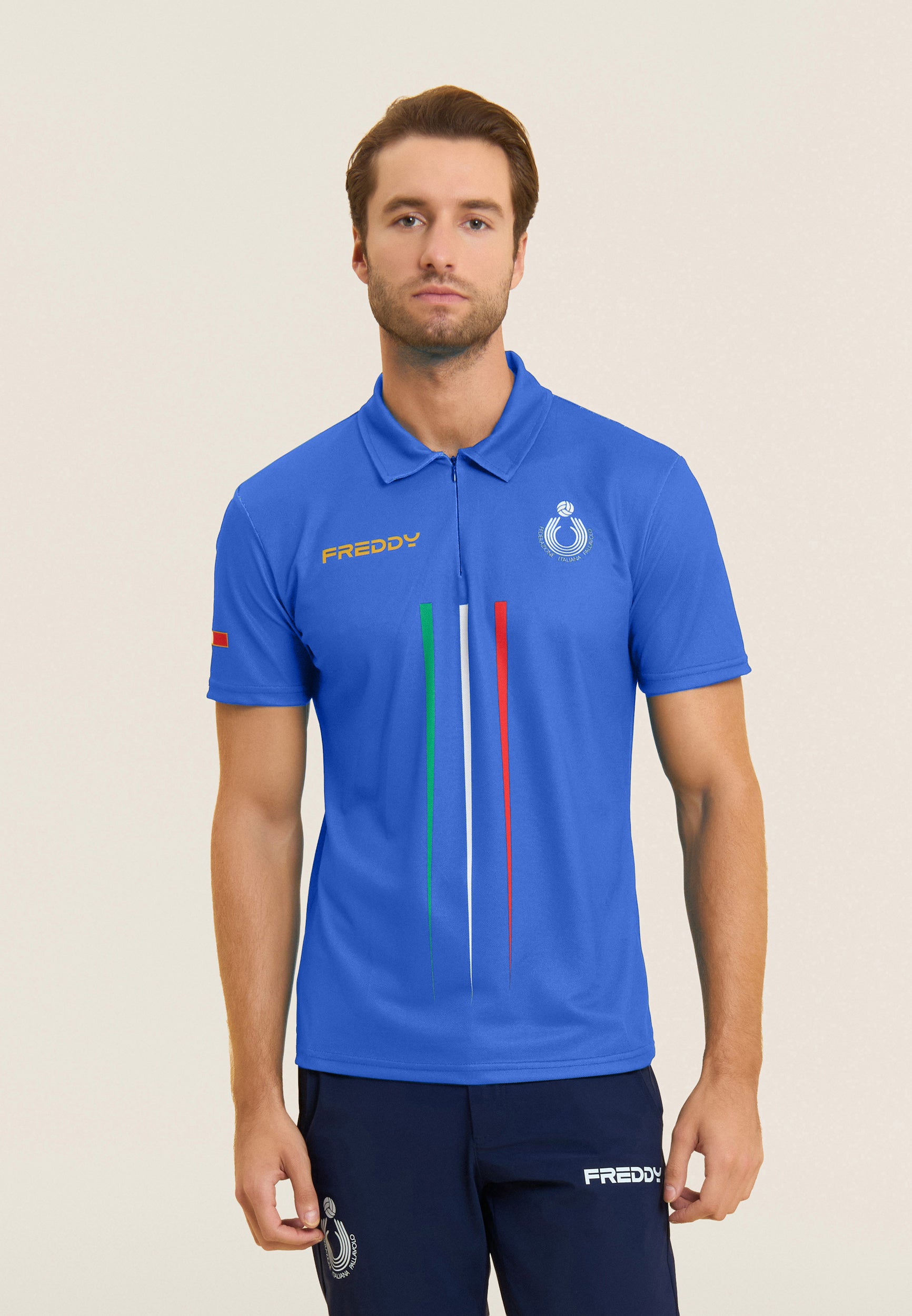 freddy-polo-uomo-fipav-da-gara-arbitri-zip-doppio-piquet image 1