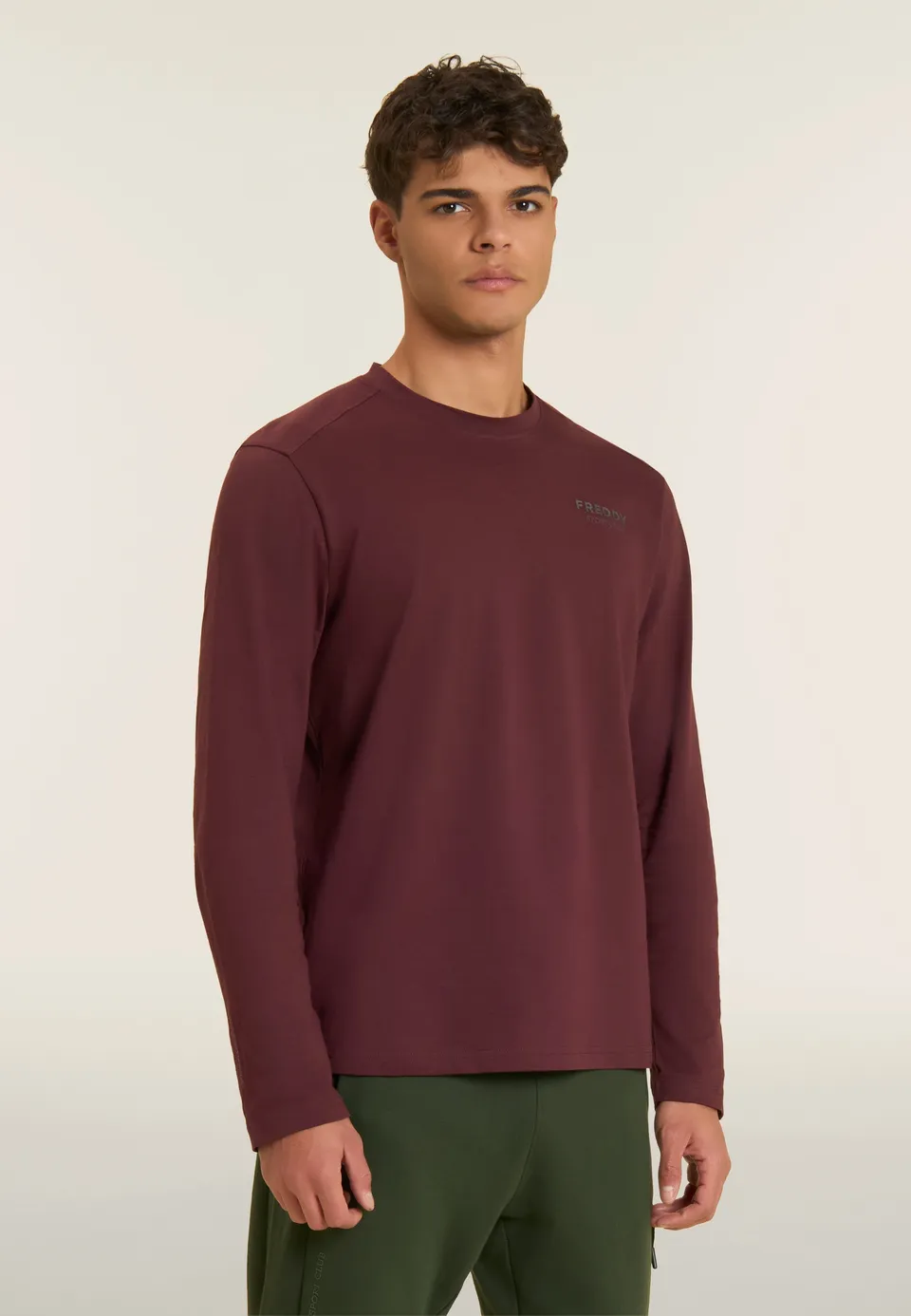 freddy-t-shirt-a-manica-lunga-da-uomo-regular-in-cotone-sport-club image 1