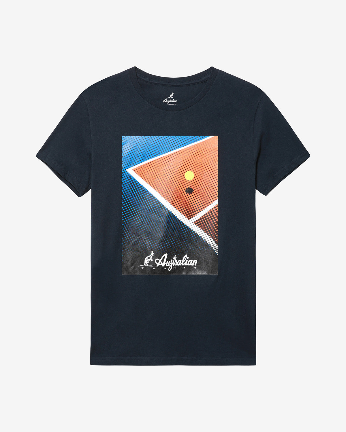 australian-court-graphic-t-shirt-maglietta-tennis-cotone-blu-navy image 4