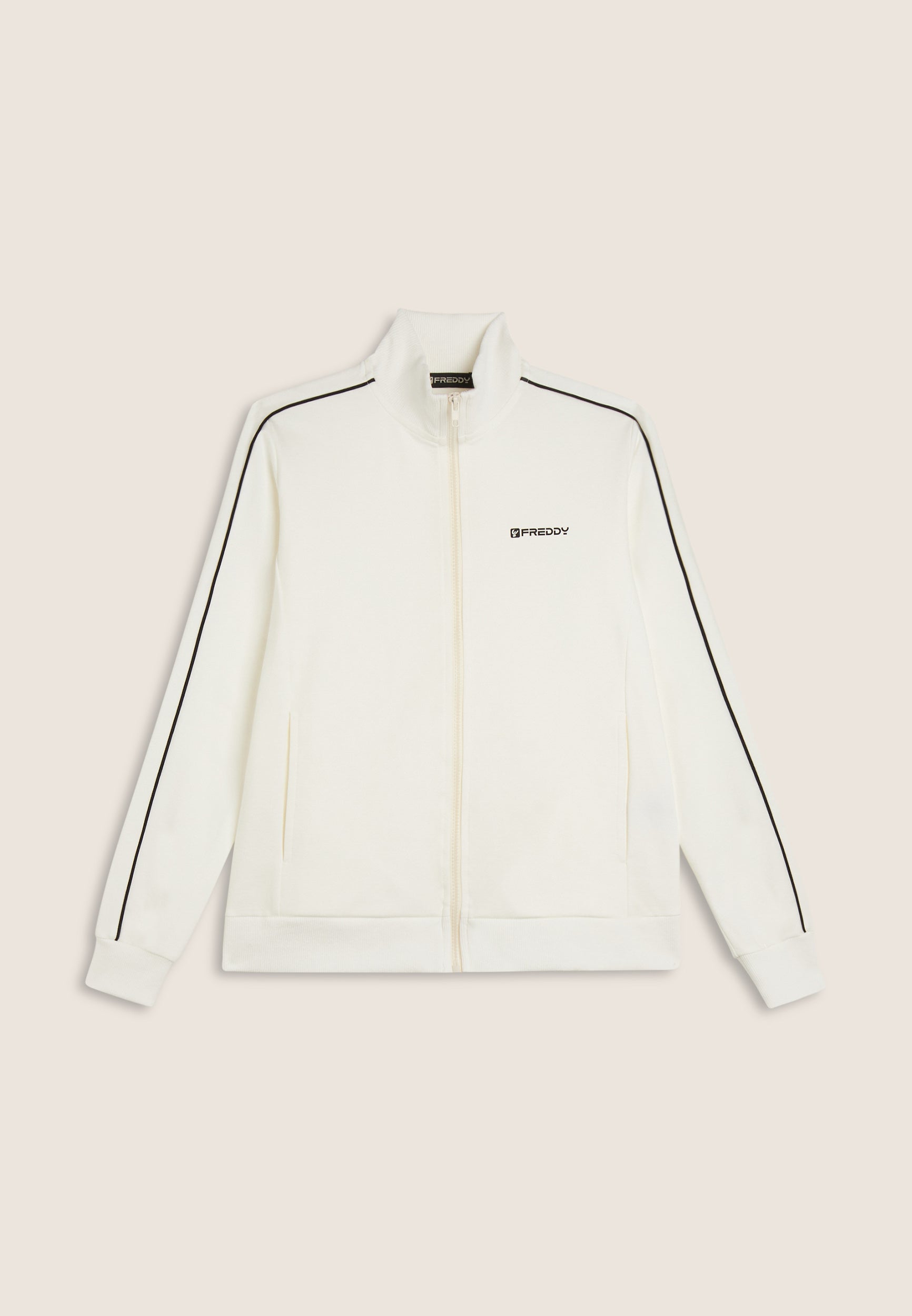 freddy-felpa-regular-fit-collo-alto-zip-bordature-a-contrasto image 5