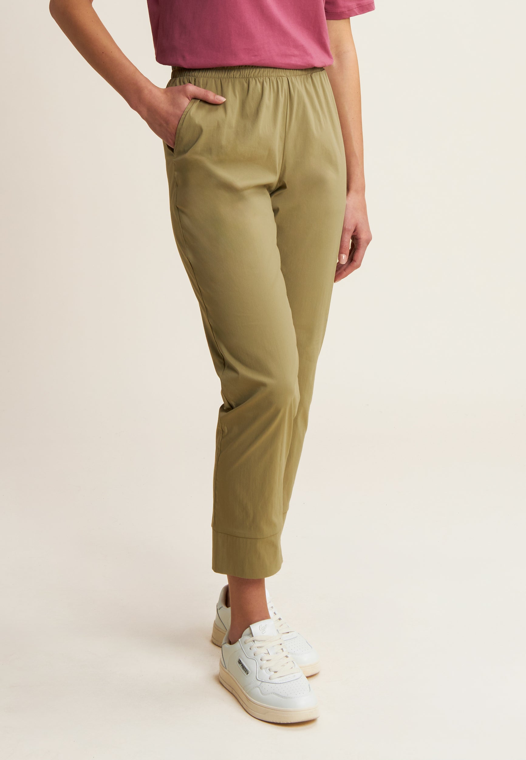 freddy-pantaloni-in-popeline-elasticizzato-regular-fit image 1