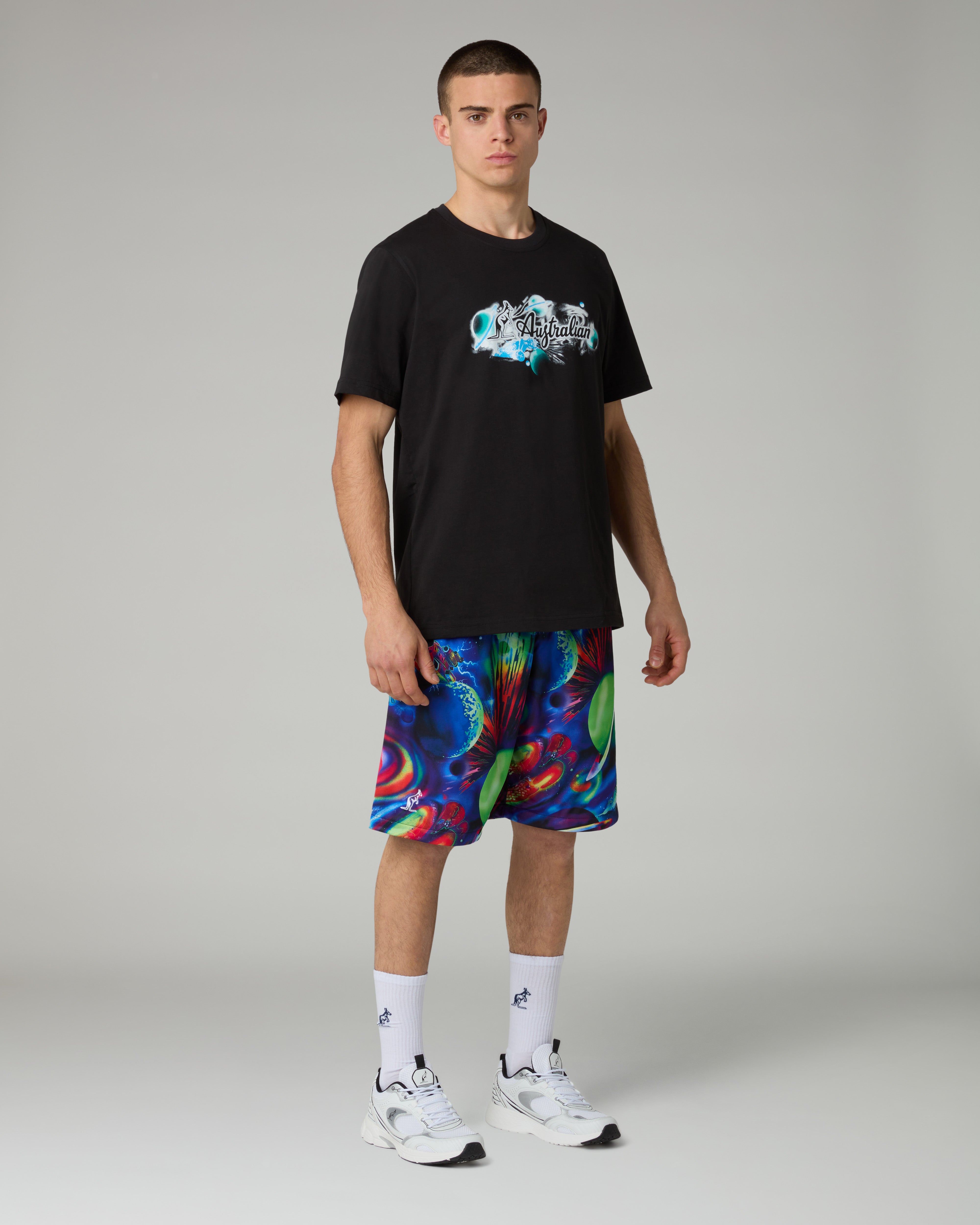 australian-planets-t-shirt-in-cotone-nero-regular-fit image 2