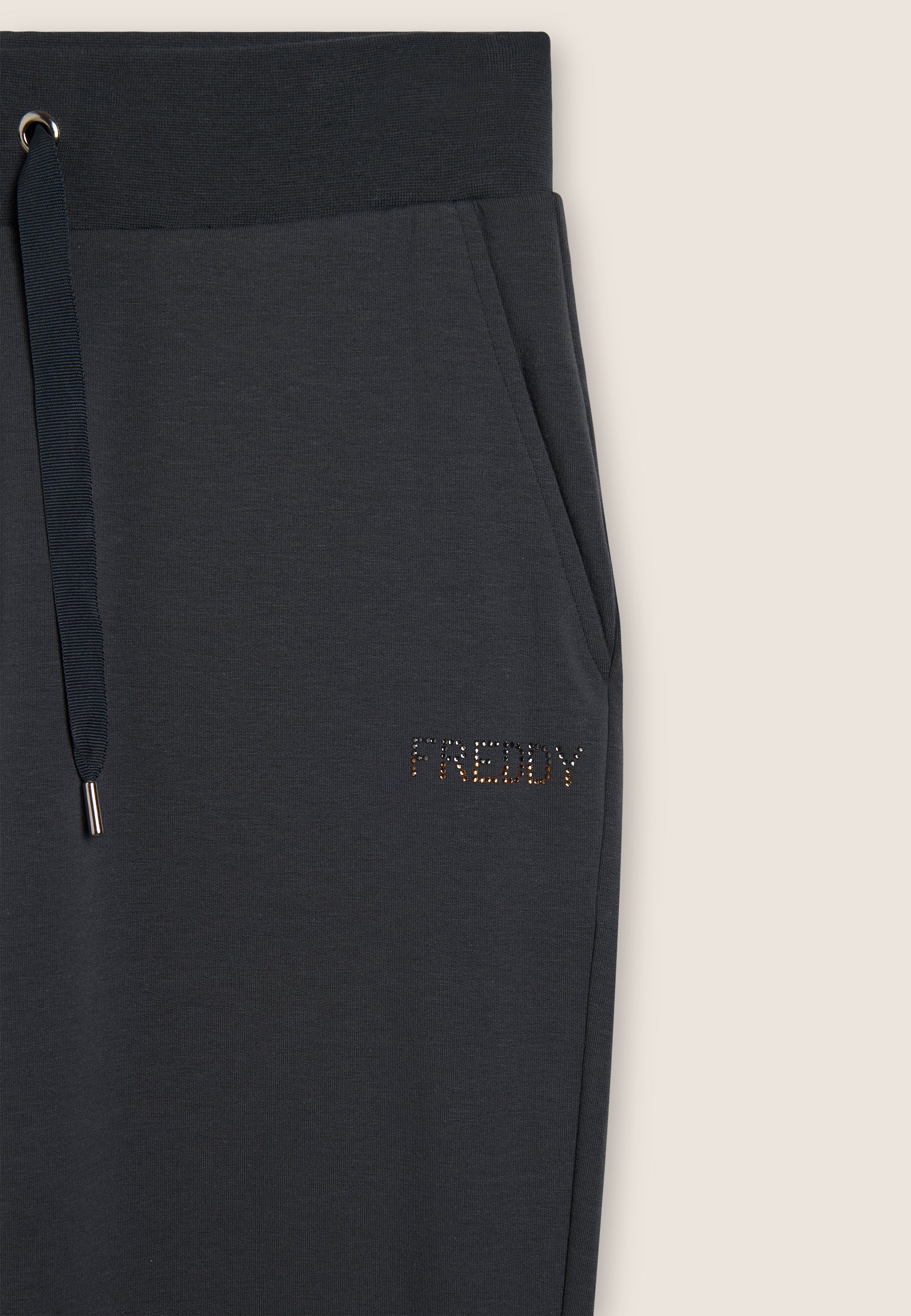 freddy-pantaloni-sportivi-donna-felpa-modal-fondo-dritto-logo-strass image 7