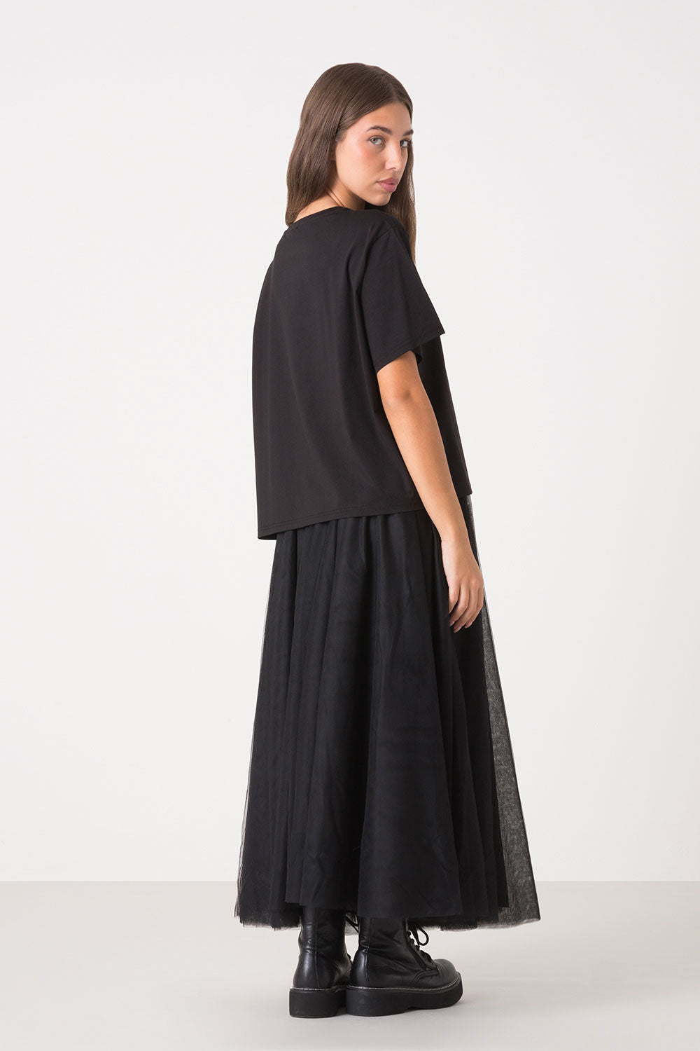 dimensione-danza-t-shirt-over-con-stampa-tono-su-tono-donna image 3