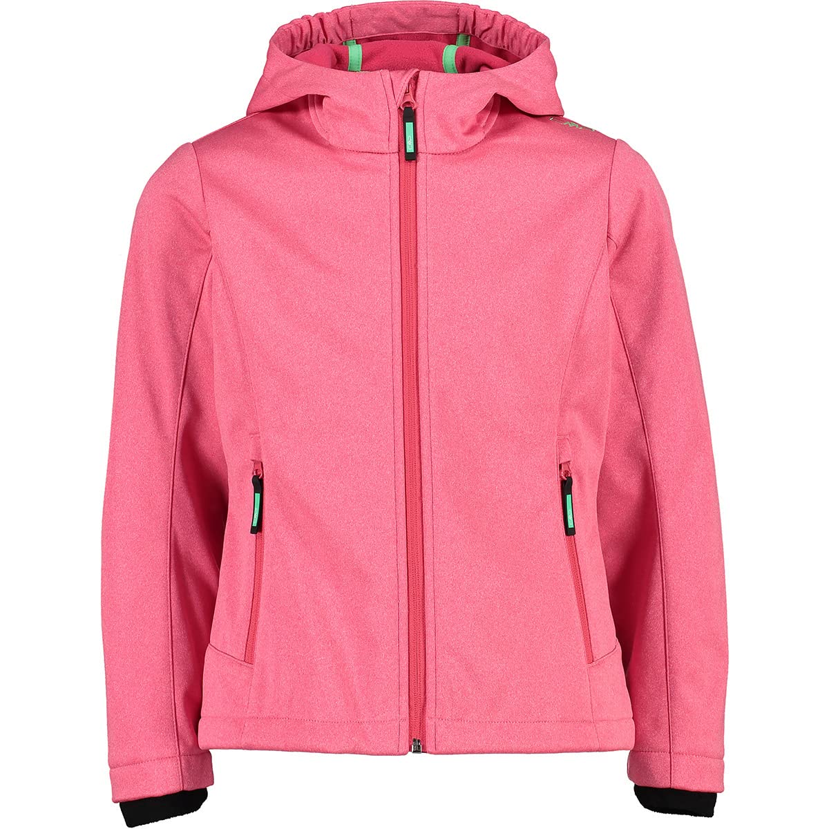 cmp-giacca-in-softshell-melange-da-bambini-con-cappuccio-fisso image 1
