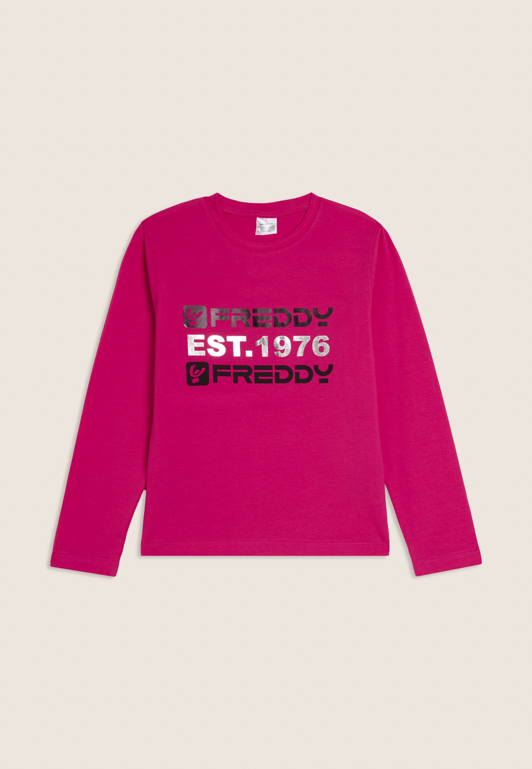 freddy-t-shirt-junior-manica-lunga-cotone-grafica-metallizzata-est-1976 image 4