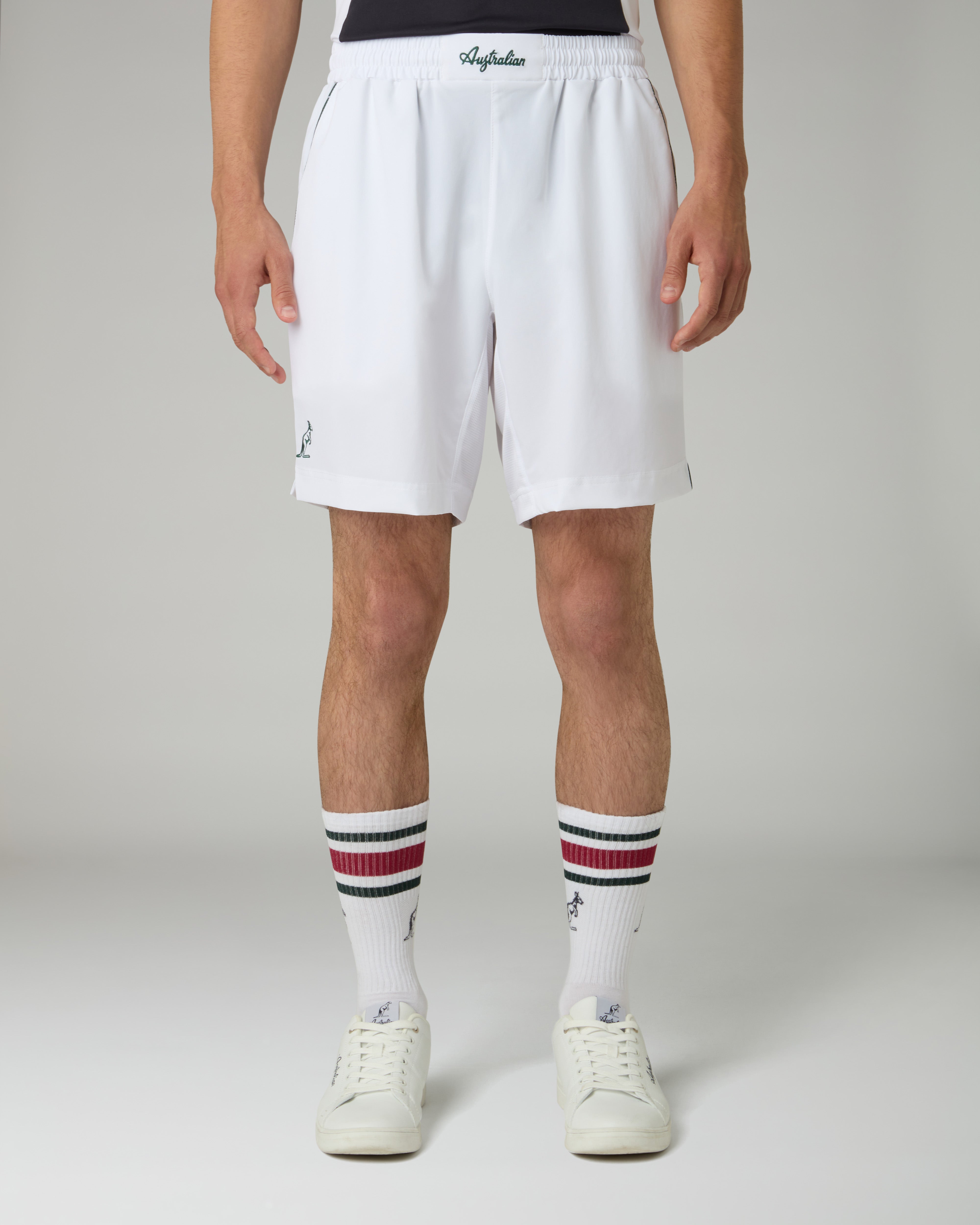 australian-slam-classic-short-short-tennis-bi-elastico-bianco-made-in-italy image 1