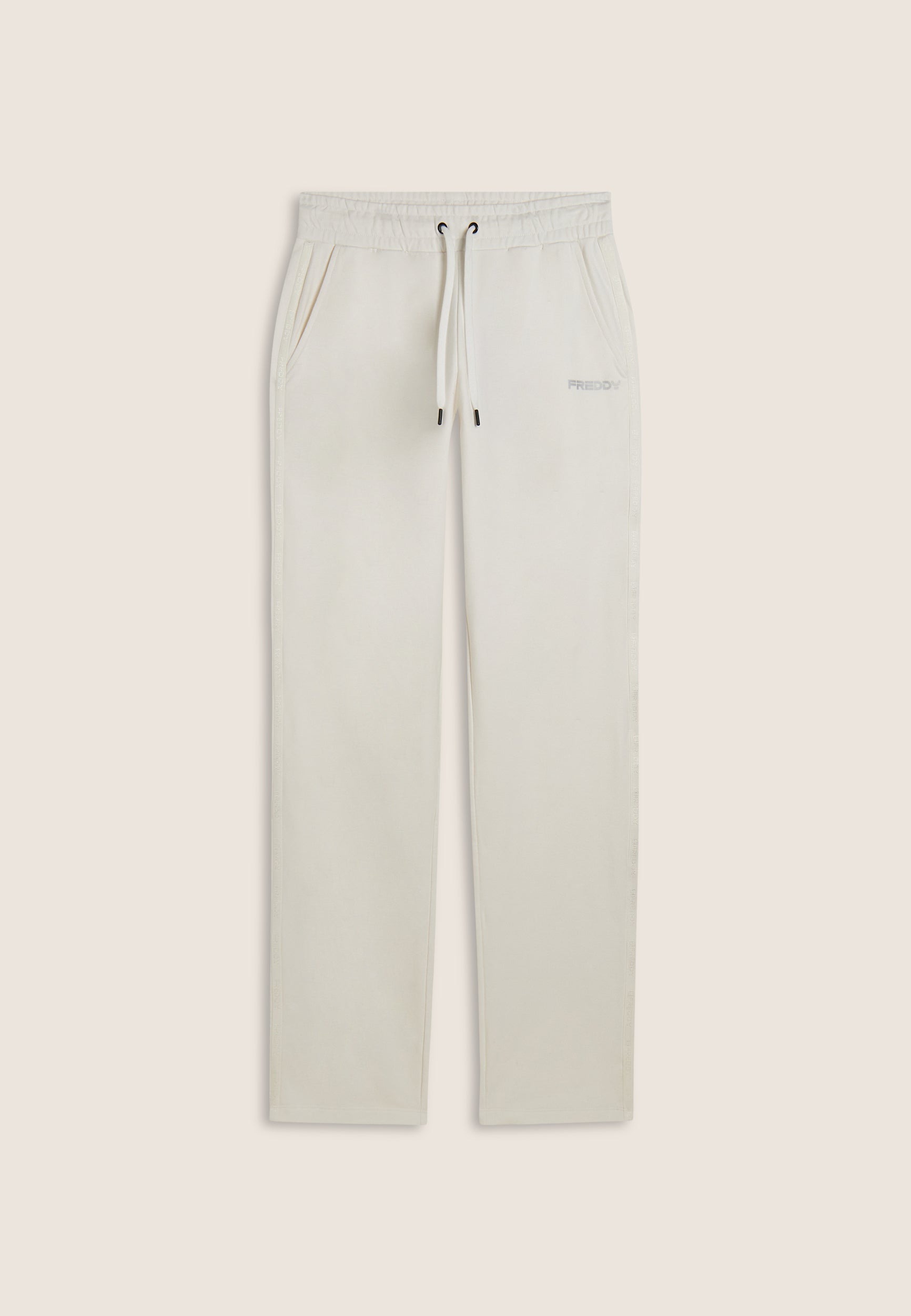 freddy-pantaloni-comfort-donna-gamba-dritta-con-stampa-laterale-mov-felpa-garzat image 8