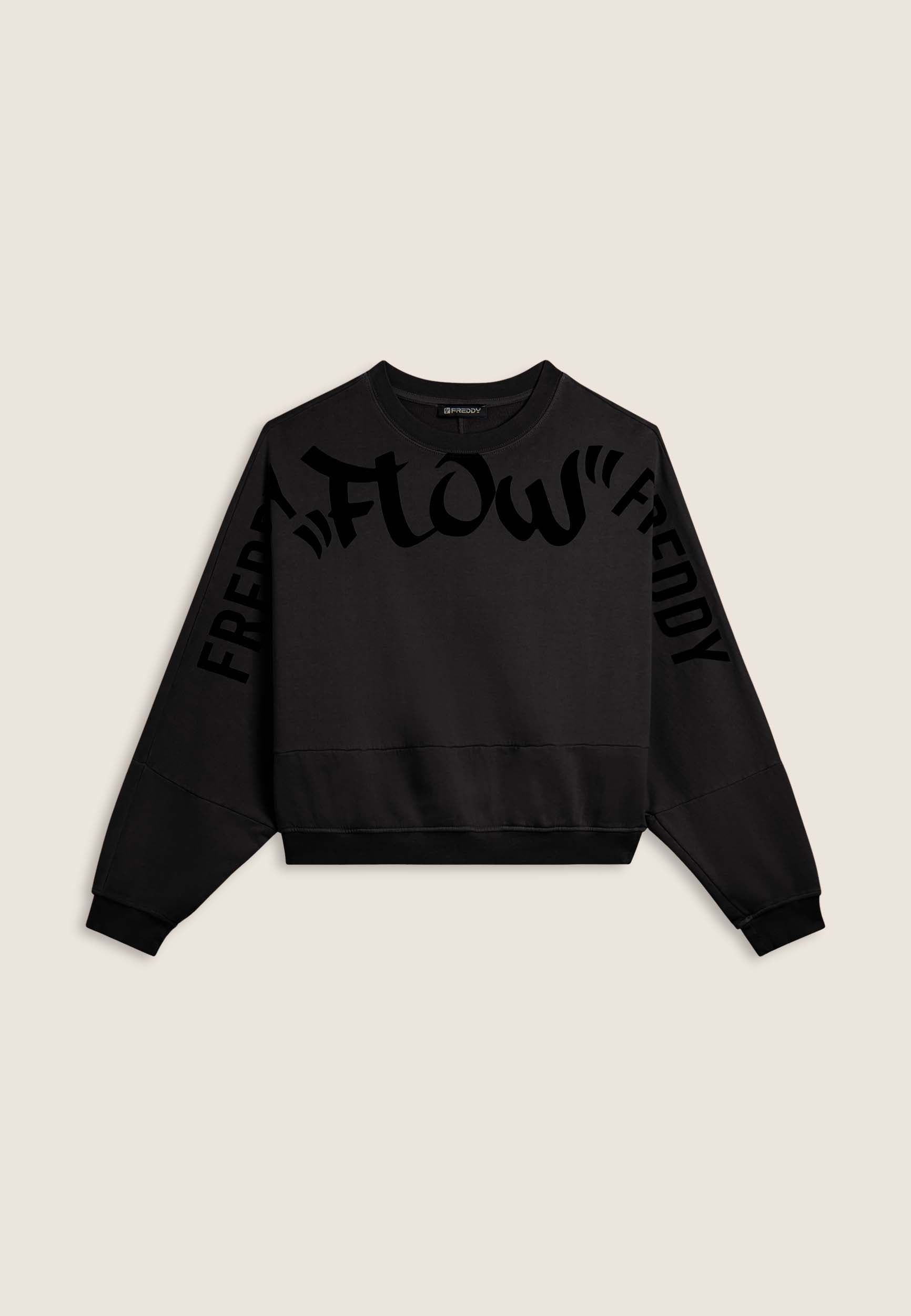 felpa-donna-freddy-oversize-cropped-con-maxi-stampa-flow image 8