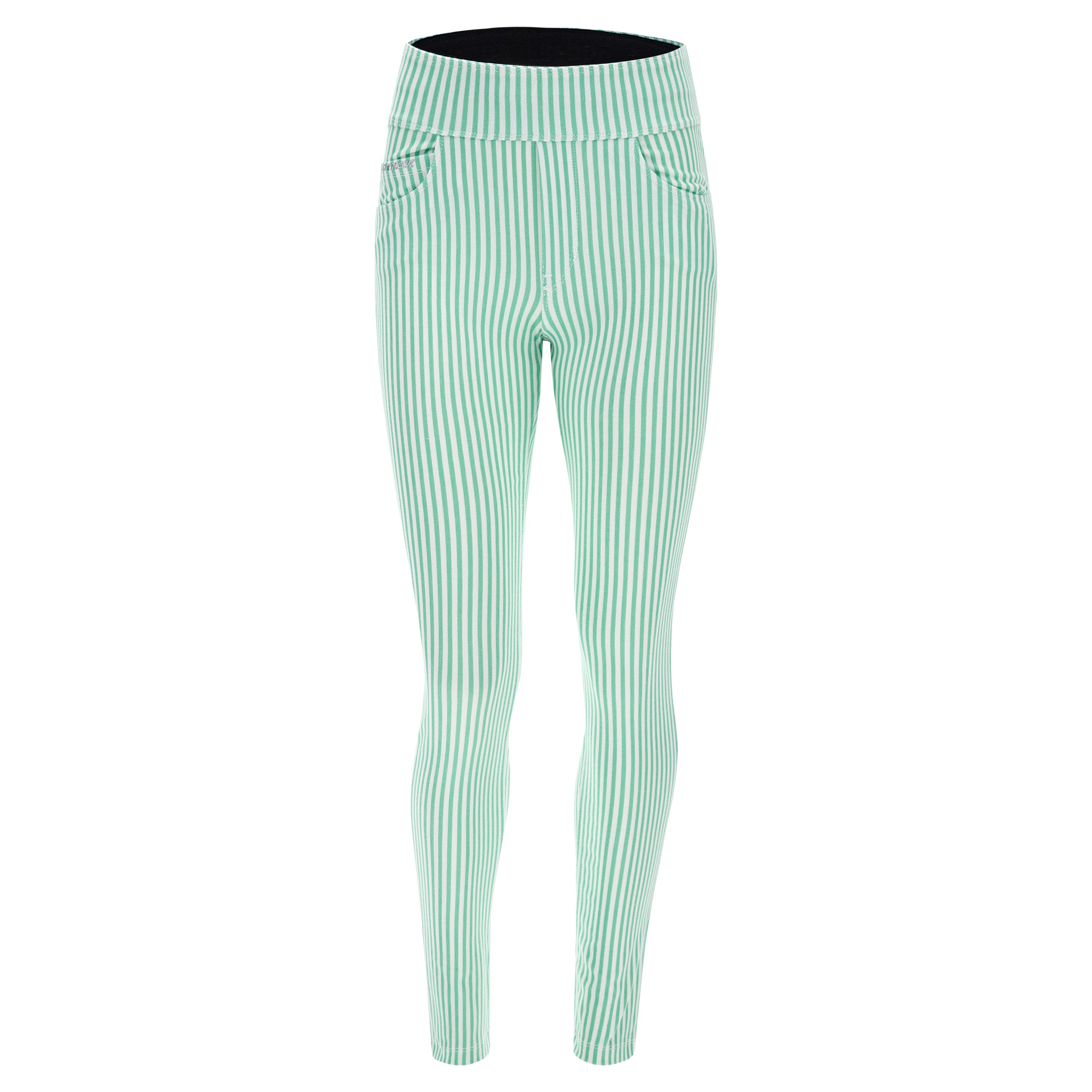 freddy-pantalone-n-o-w-vita-risvoltabile-in-jersey-drill-a-righe-pastello-yoga-s image 1