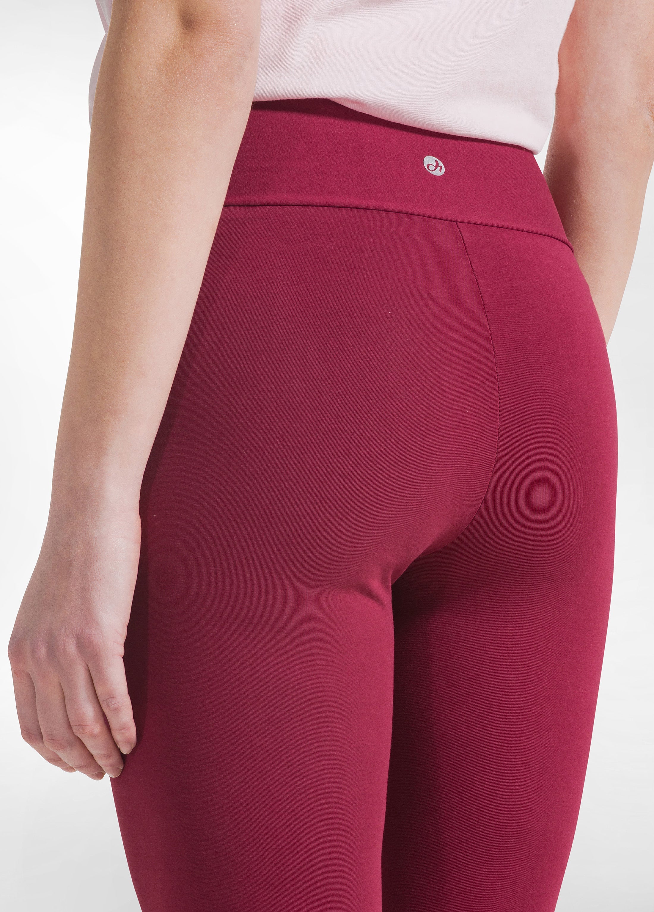 deha-d42036-leggings-vita-alta-tinta-unita-rosso image 4