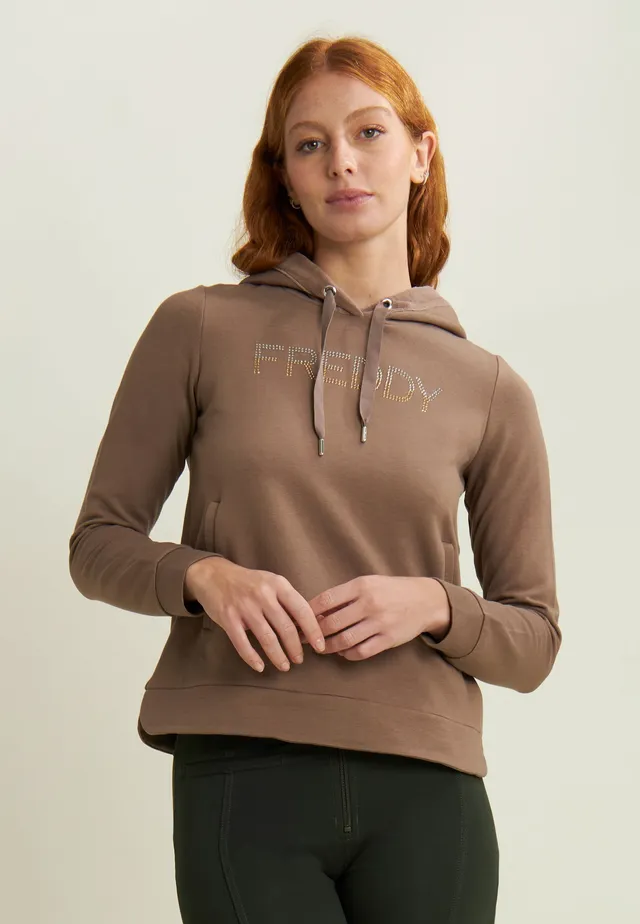 freddy-felpa-sportiva-donna-con-interno-cappuccio-in-velluto image 1