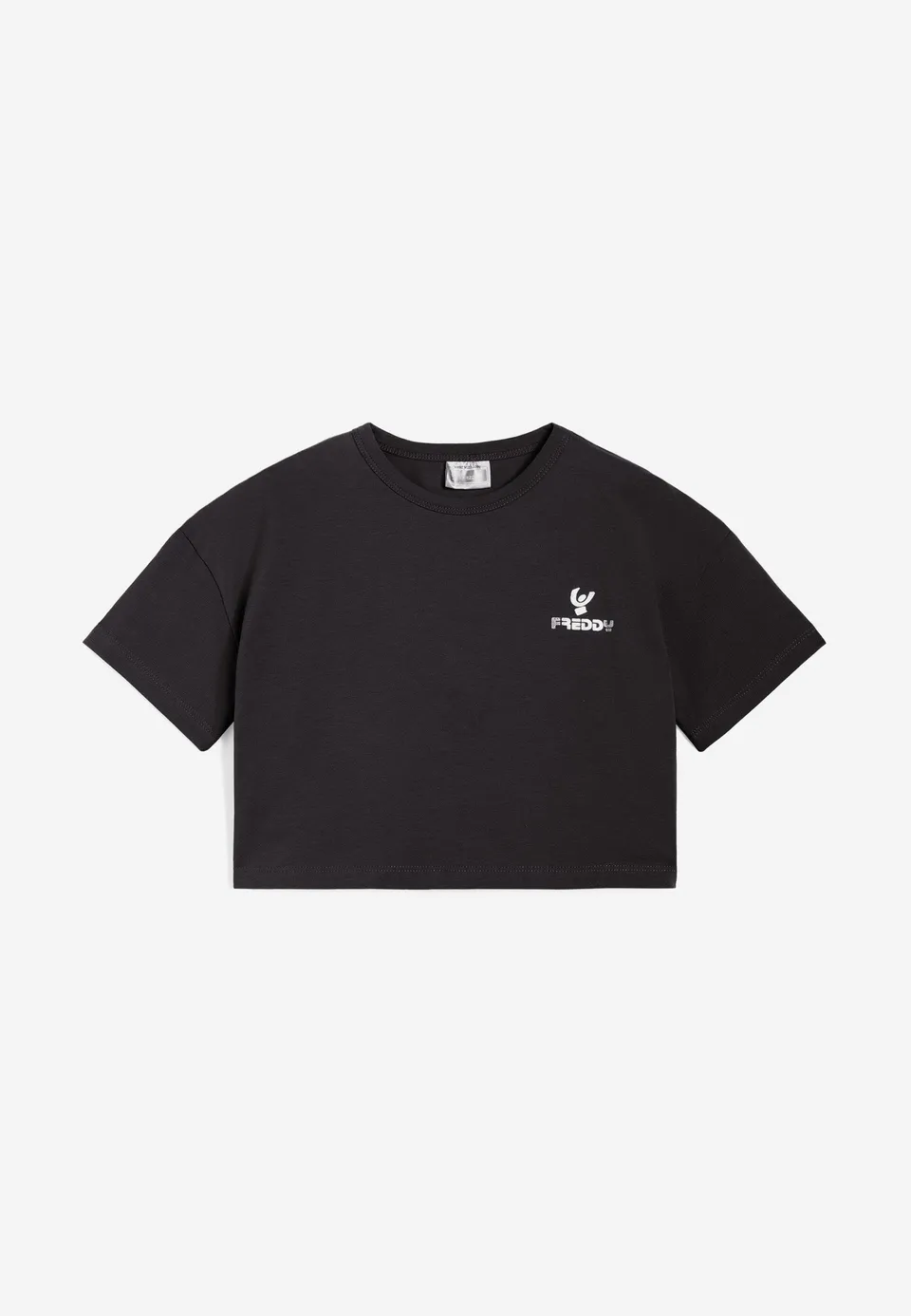 freddy-t-shirt-da-bambina-comfort-fit-corta-in-vita-in-jersey-cotone image 1