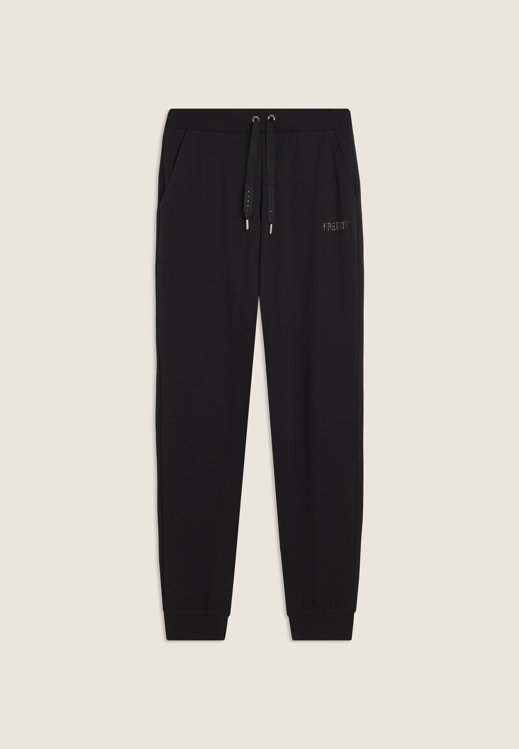 freddy-pantaloni-sportivi-french-terry-con-polsino-e-strass image 3