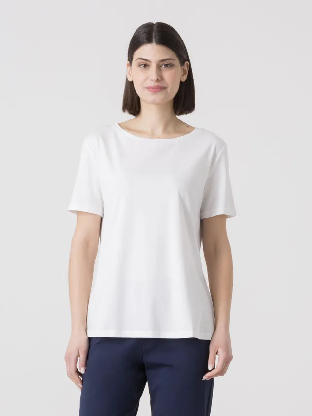 dimensione-danza-t-shirt-donna-modal-jersey-stretch-con-inserto-georgette image 1