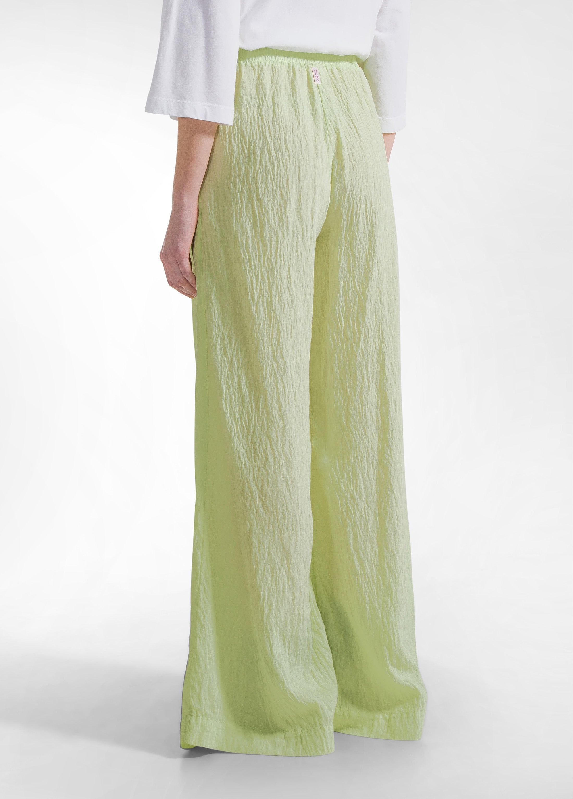 deha-pantaloni-larghi-in-viscosa-effetto-stropicciato-giallo image 3