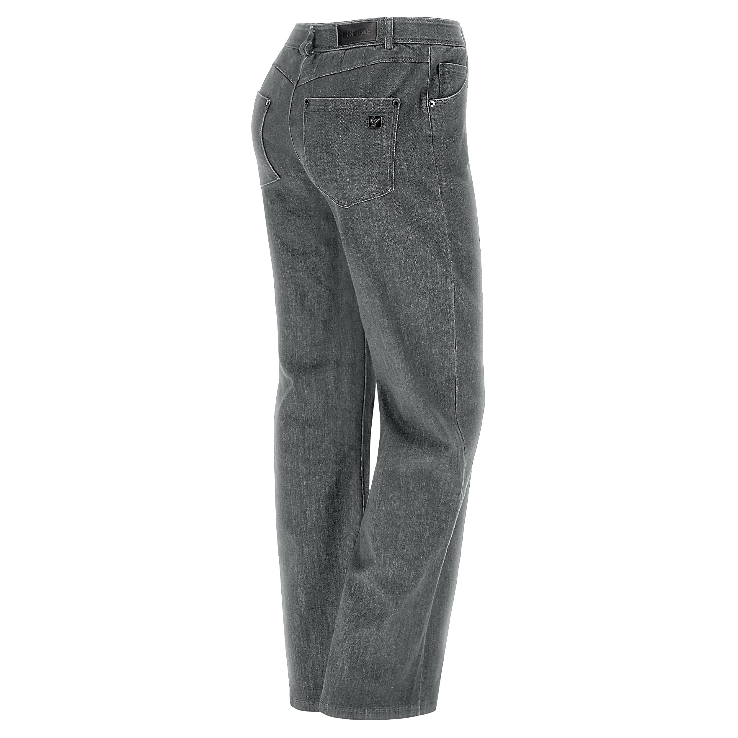 freddy-black-jeans-vita-regular-gamba-ampia-wide-leg-con-cucitura-centro-gamba image 2