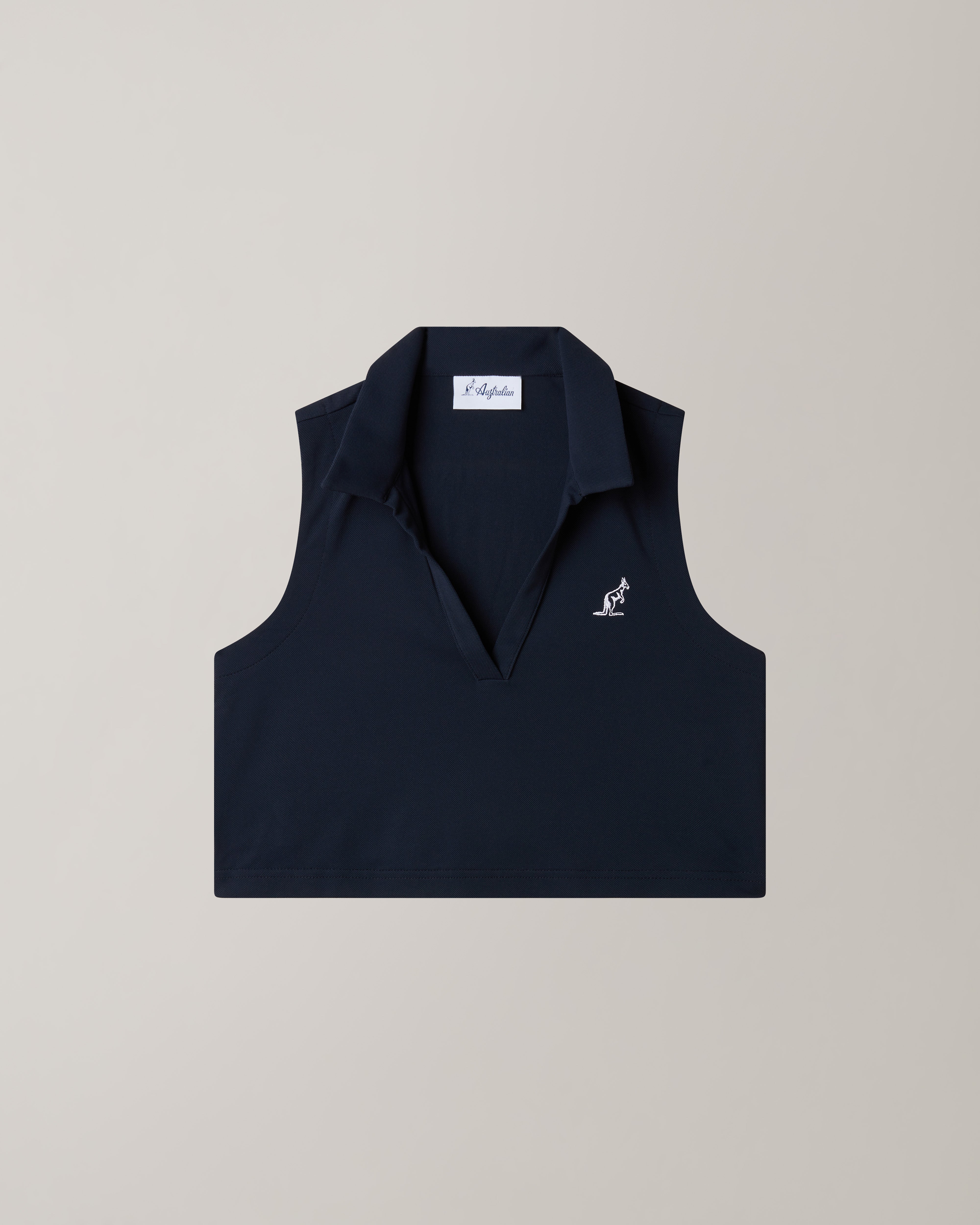 australian-cropped-polo-teeace-polo-donna-corta-blu-navy image 1