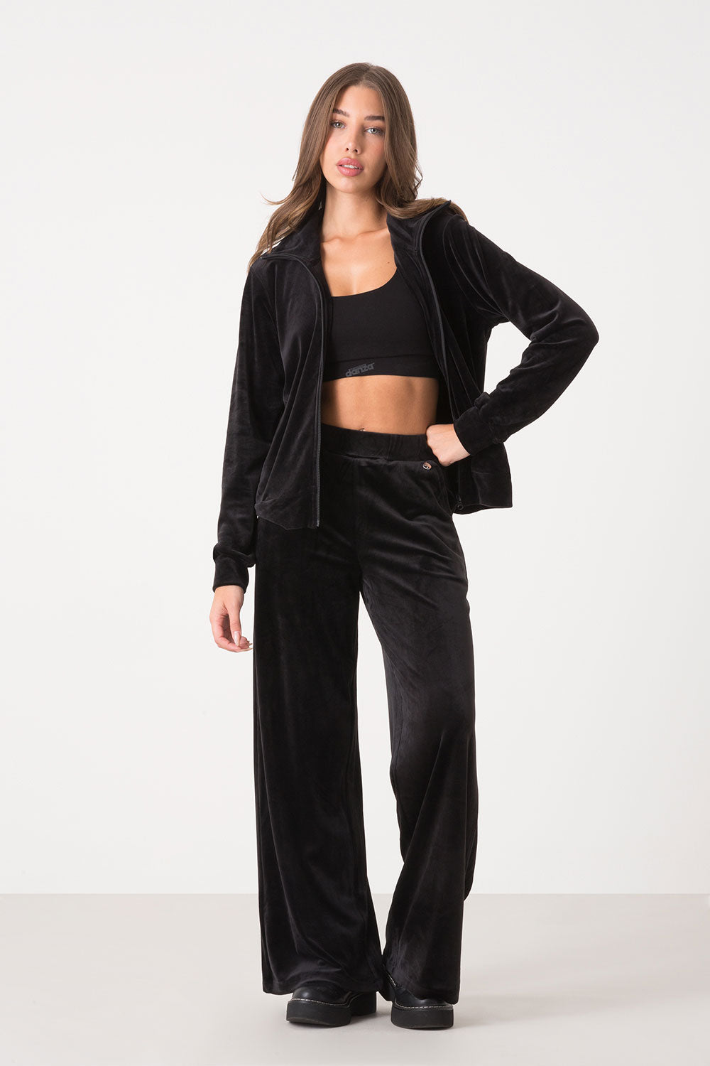dimensione-danza-felpa-full-zip-donna-in-soft-ciniglia-collo-alto image 8