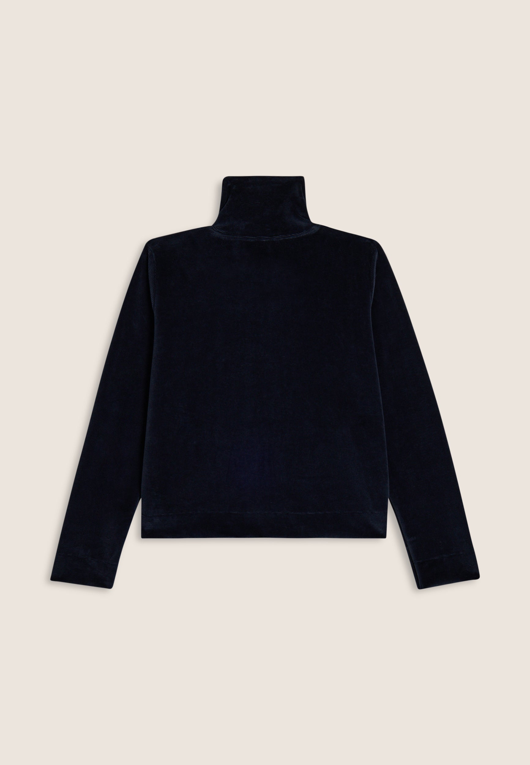 freddy-felpa-cropped-donna-in-ciniglia-a-righe-con-zip-e-collo-alto image 6
