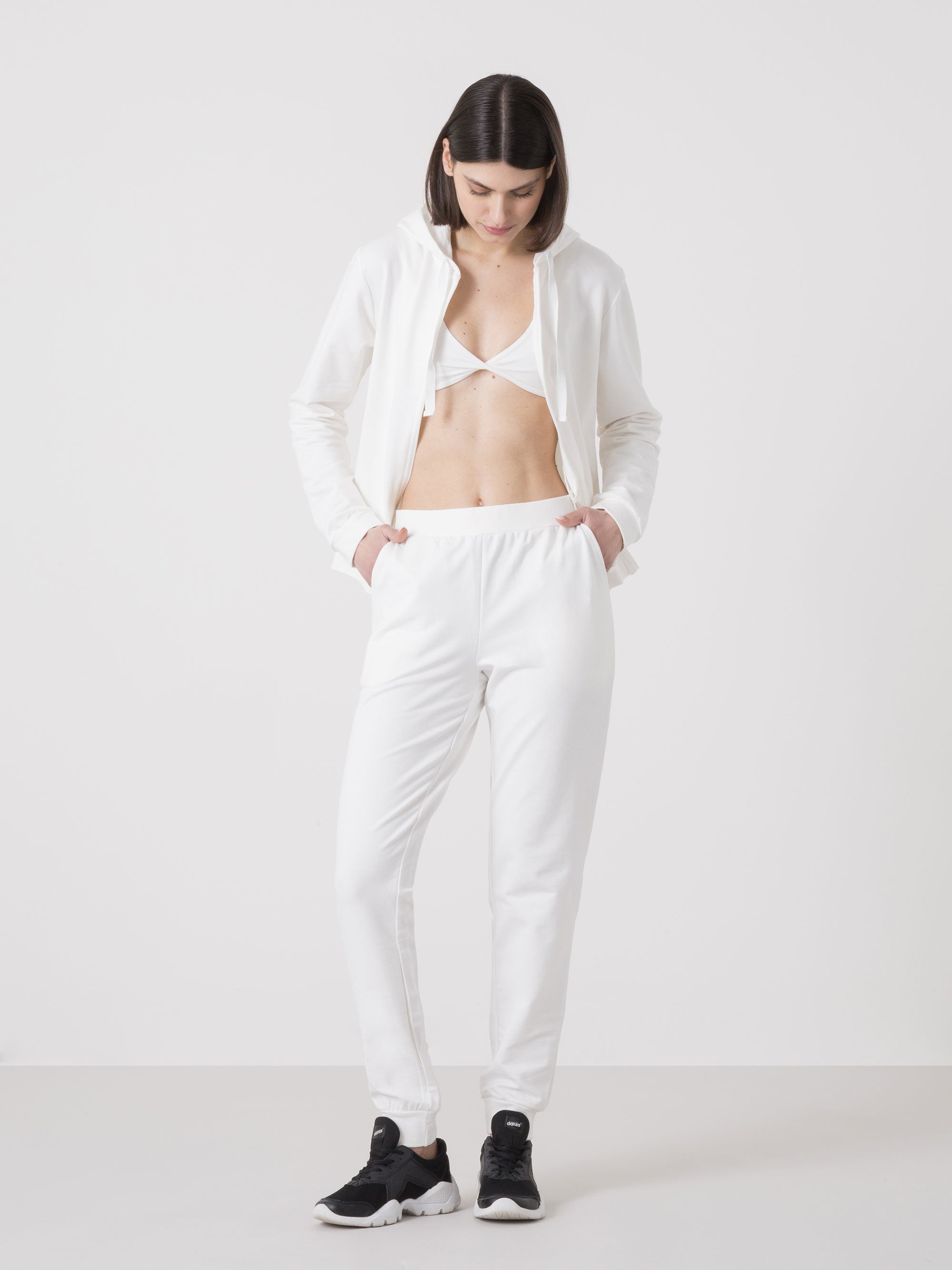 dimensione-danza-tuta-donna-full-zip-con-cappuccio-in-felpa-completo-felpa-panta image 7