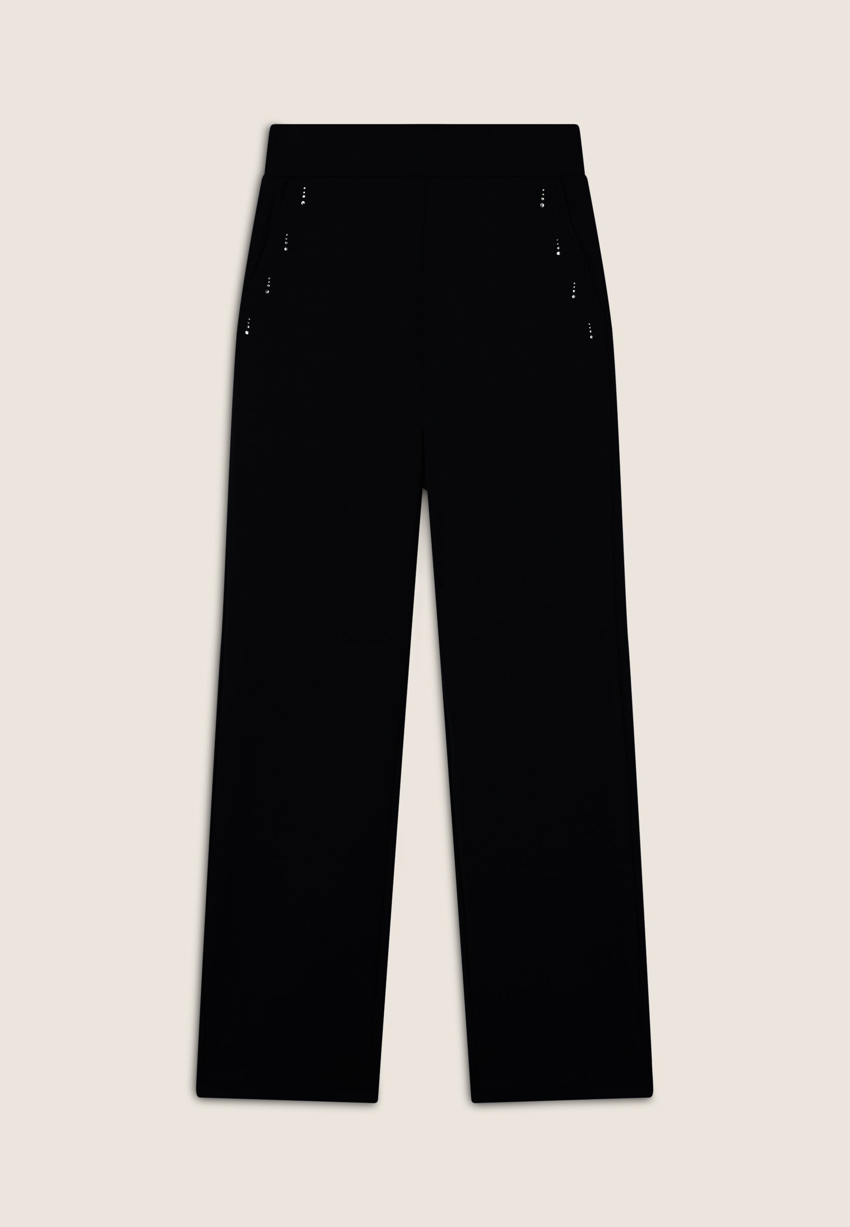 freddy-wr-up-pantaloni-comfort-fit-gamba-dritta-in-french-terry-modal-con-strass image 8