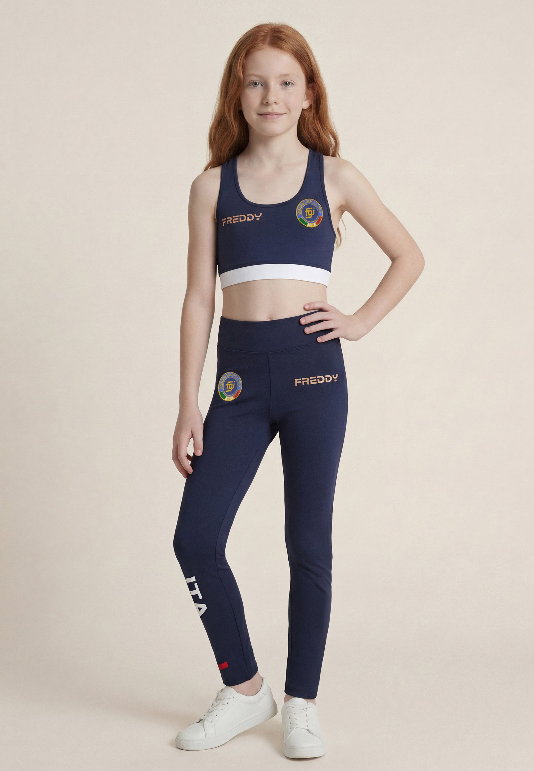 freddy-top-sportivo-bambina-italia-fgi-in-jersey-di-nylon-nazionale-ginnastica image 2