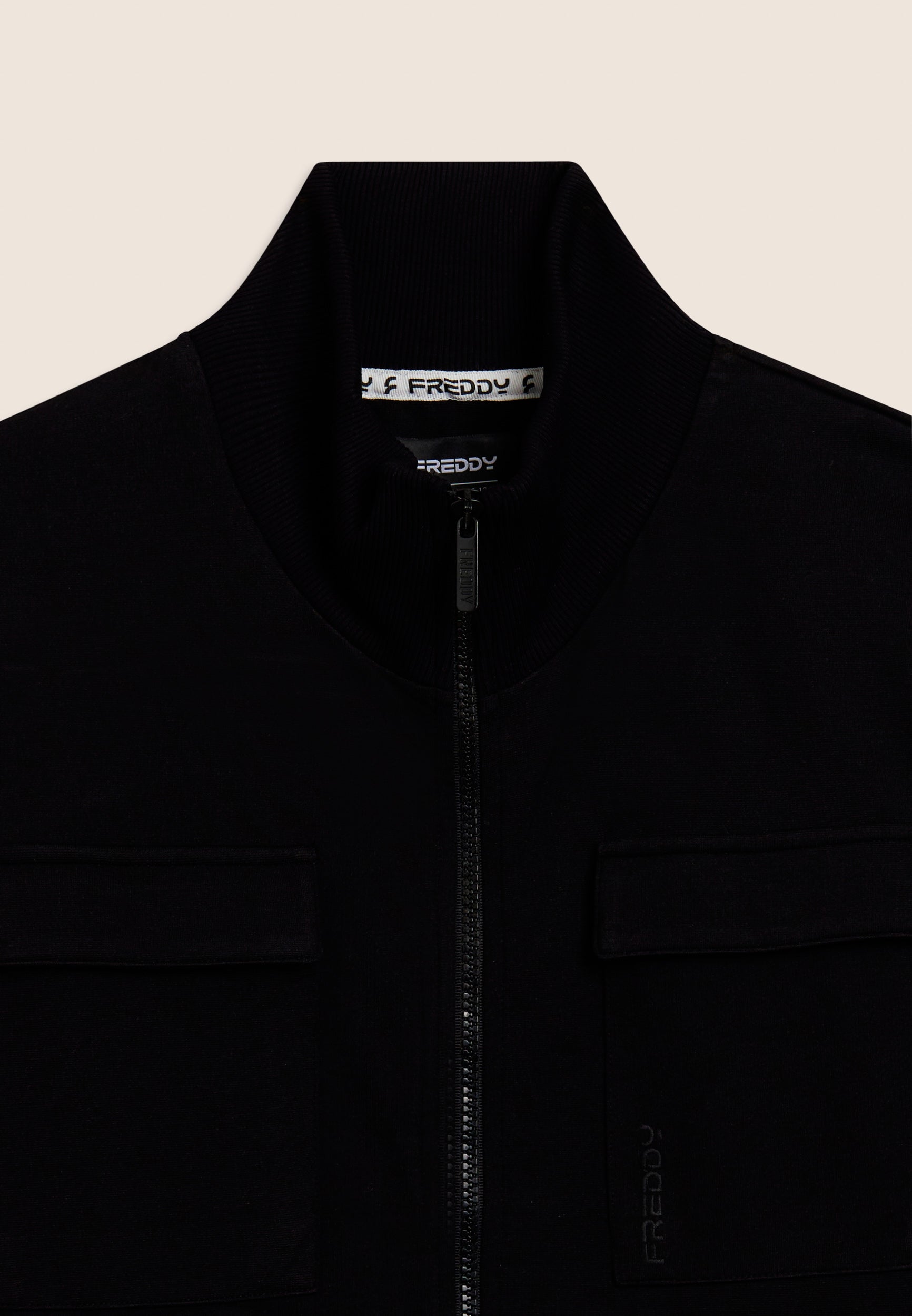 freddy-felpa-uomo-collo-alto-full-zip-in-viscosa-stretch image 3