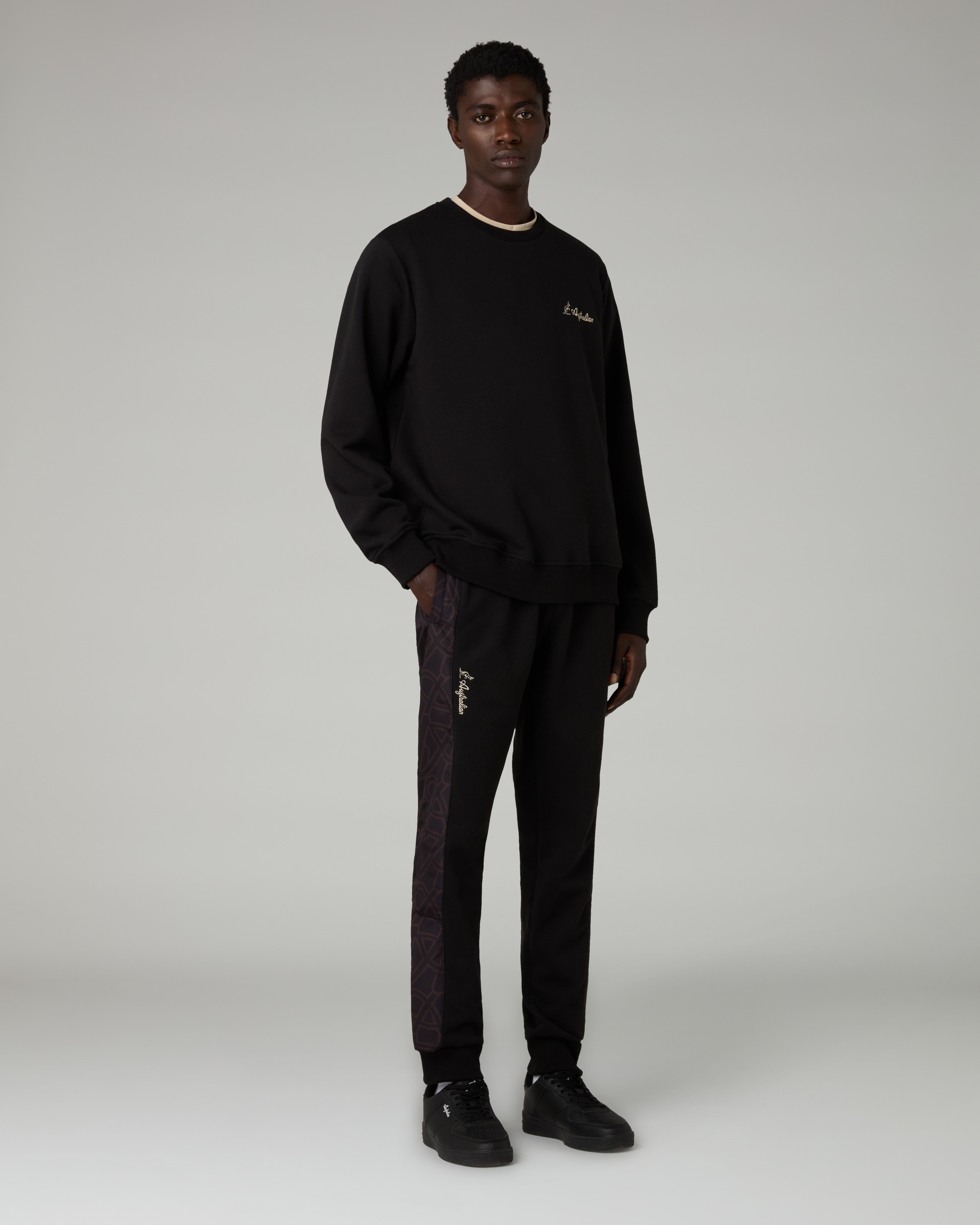 australian-iconissima-track-pant-pantalone-felpa-invernale-nero image 2