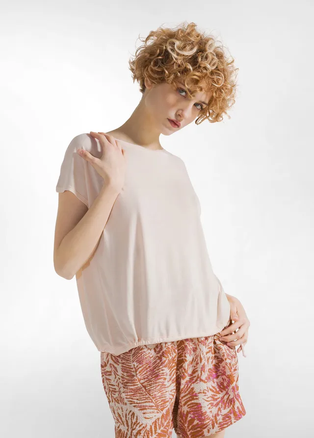 deha-t-shirt-in-viscosa-con-coulisse-rosa image 1